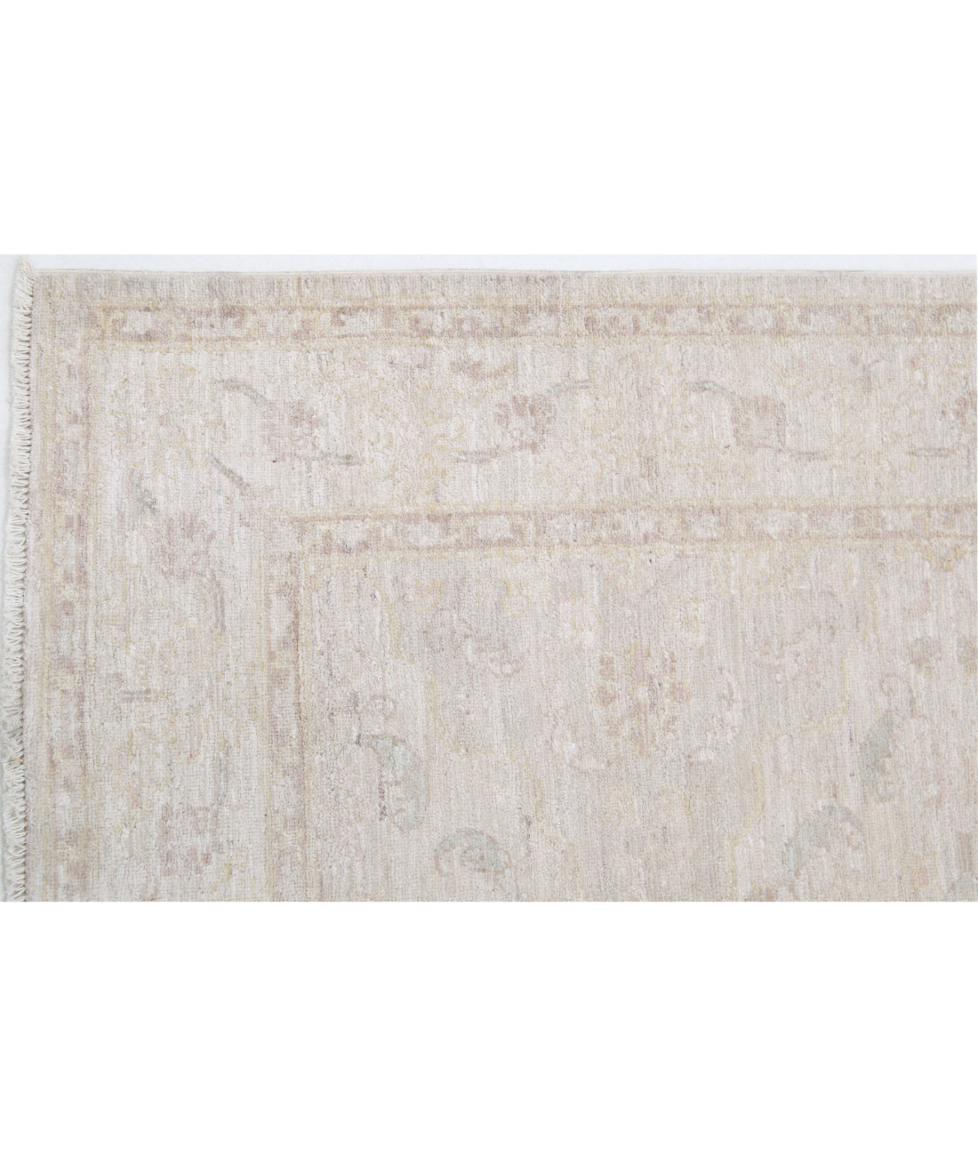 Hand Knotted Fine Serenity Wool Rug - 3'4'' x 9'10'' 3'4'' x 9'10'' (100 X 295) / Ivory / Taupe