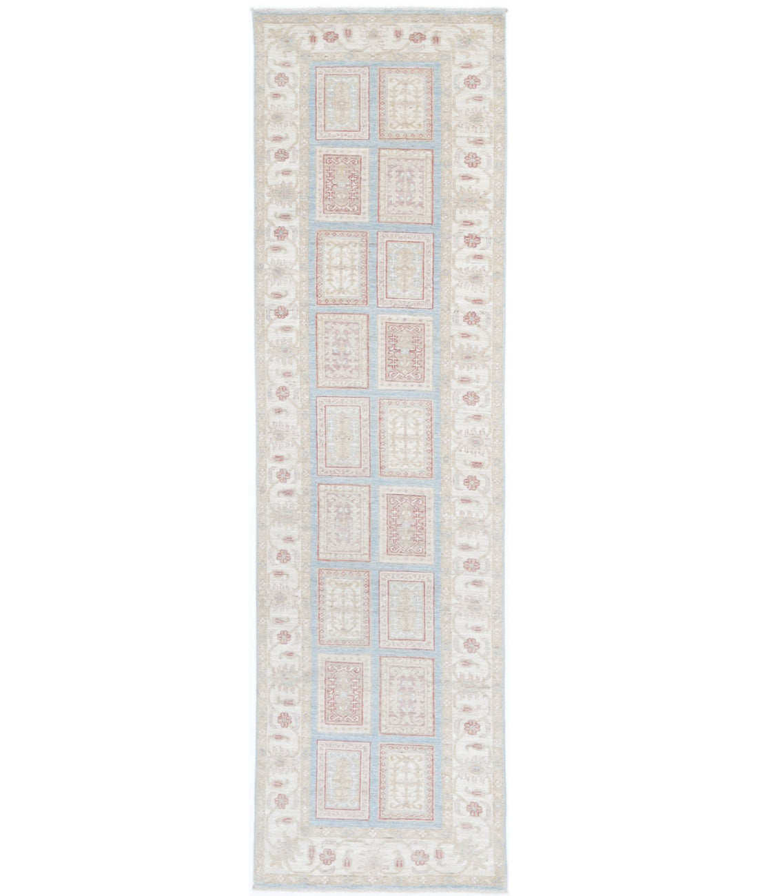 Hand Knotted Serenity Wool Rug - 2&#39;7&#39;&#39; x 10&#39;1&#39;&#39; 2&#39;7&#39;&#39; x 10&#39;1&#39;&#39; (78 X 303) / Blue / Ivory