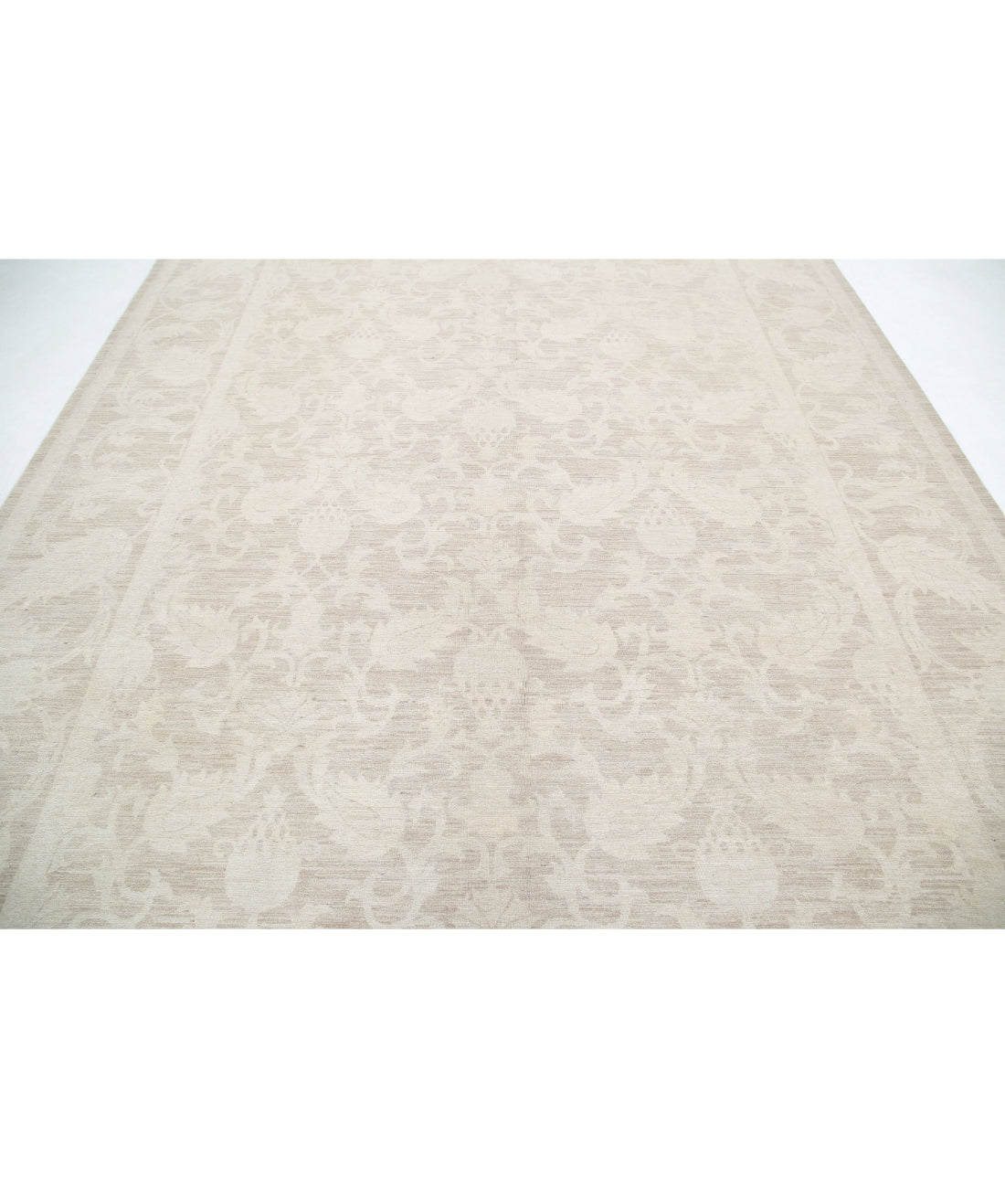 Hand Knotted Fine Serenity Wool Rug - 9'0'' x 11'8'' 9'0'' x 11'8'' (270 X 350) / Taupe / Ivory