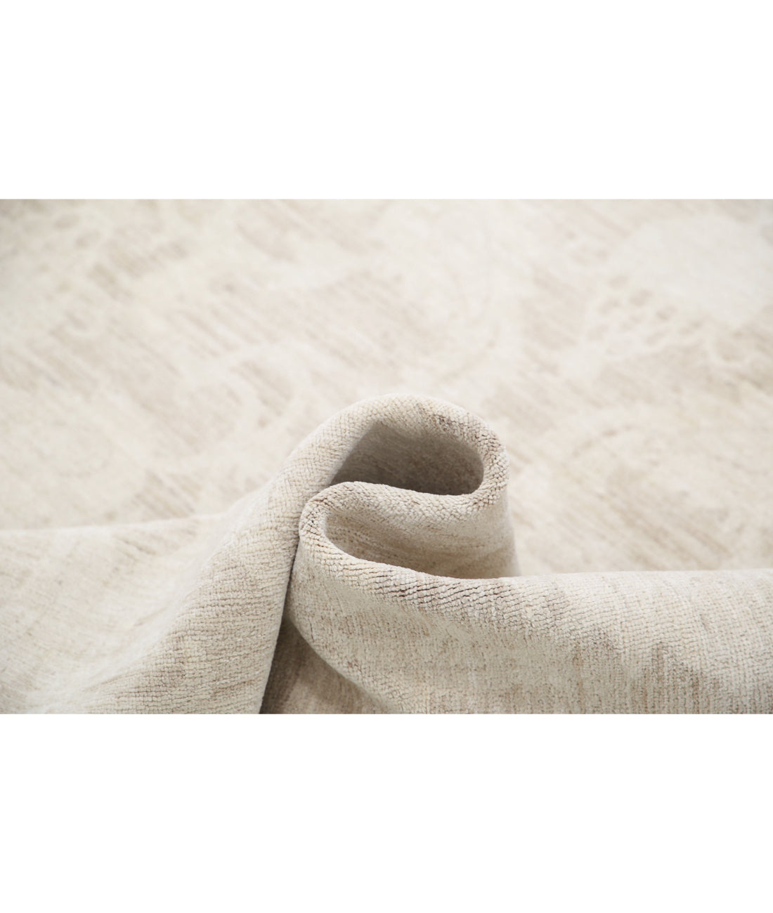 Hand Knotted Fine Serenity Wool Rug - 9'0'' x 11'8'' 9'0'' x 11'8'' (270 X 350) / Taupe / Ivory