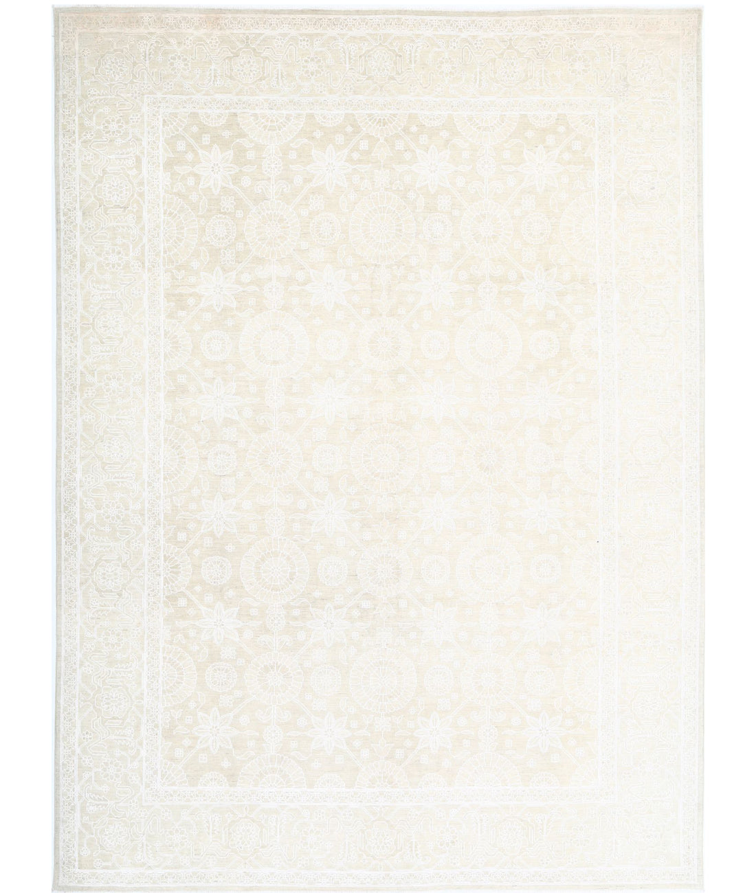 Alfombra de lana fina Serenity anudada a mano - 8'11'' x 12'0''