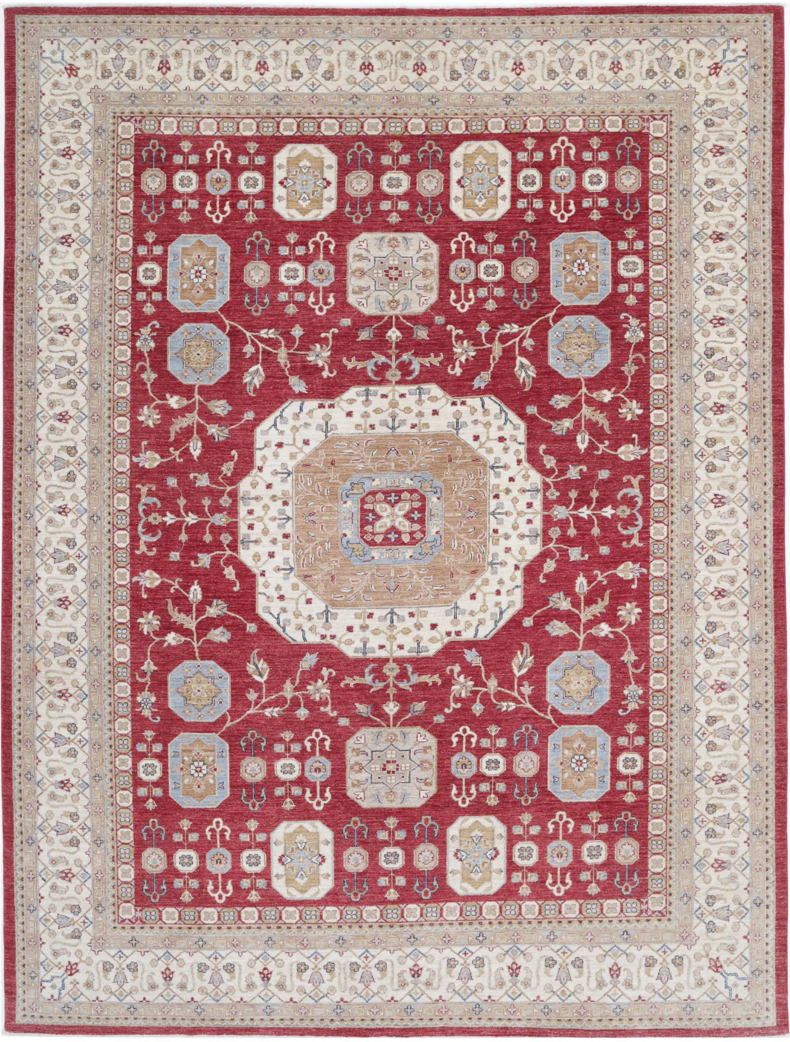 Hand Knotted Fine Mamluk Wool Rug - 8'10'' x 12'2''