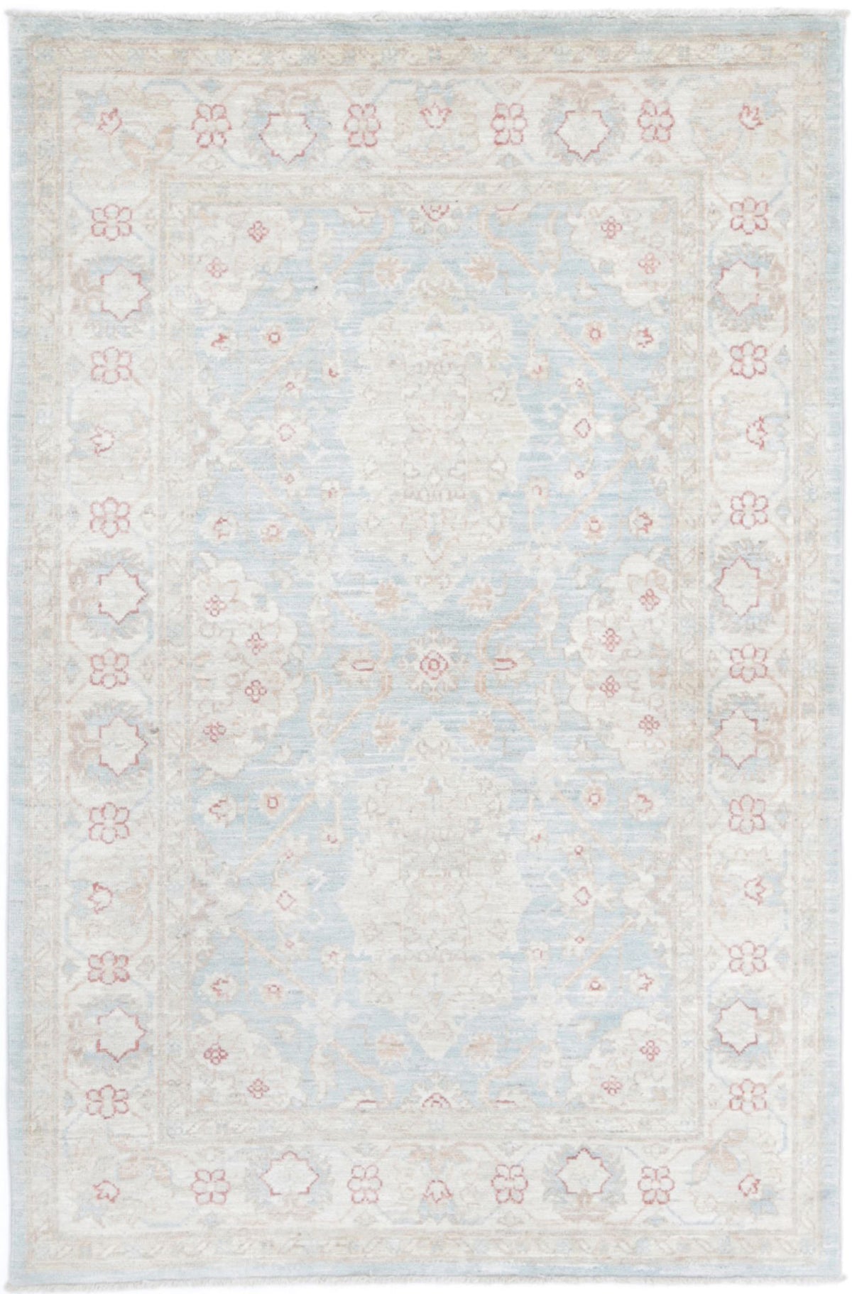Hand Knotted Fine Serenity Wool Rug - 3&#39;2&#39;&#39; x 4&#39;9&#39;&#39;