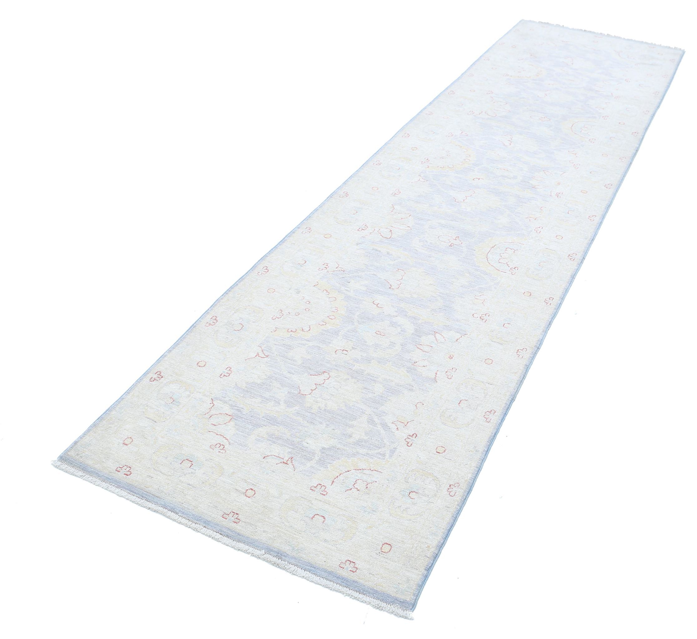 Alfombra de lana fina Serenity anudada a mano - 2'9'' x 10'9''