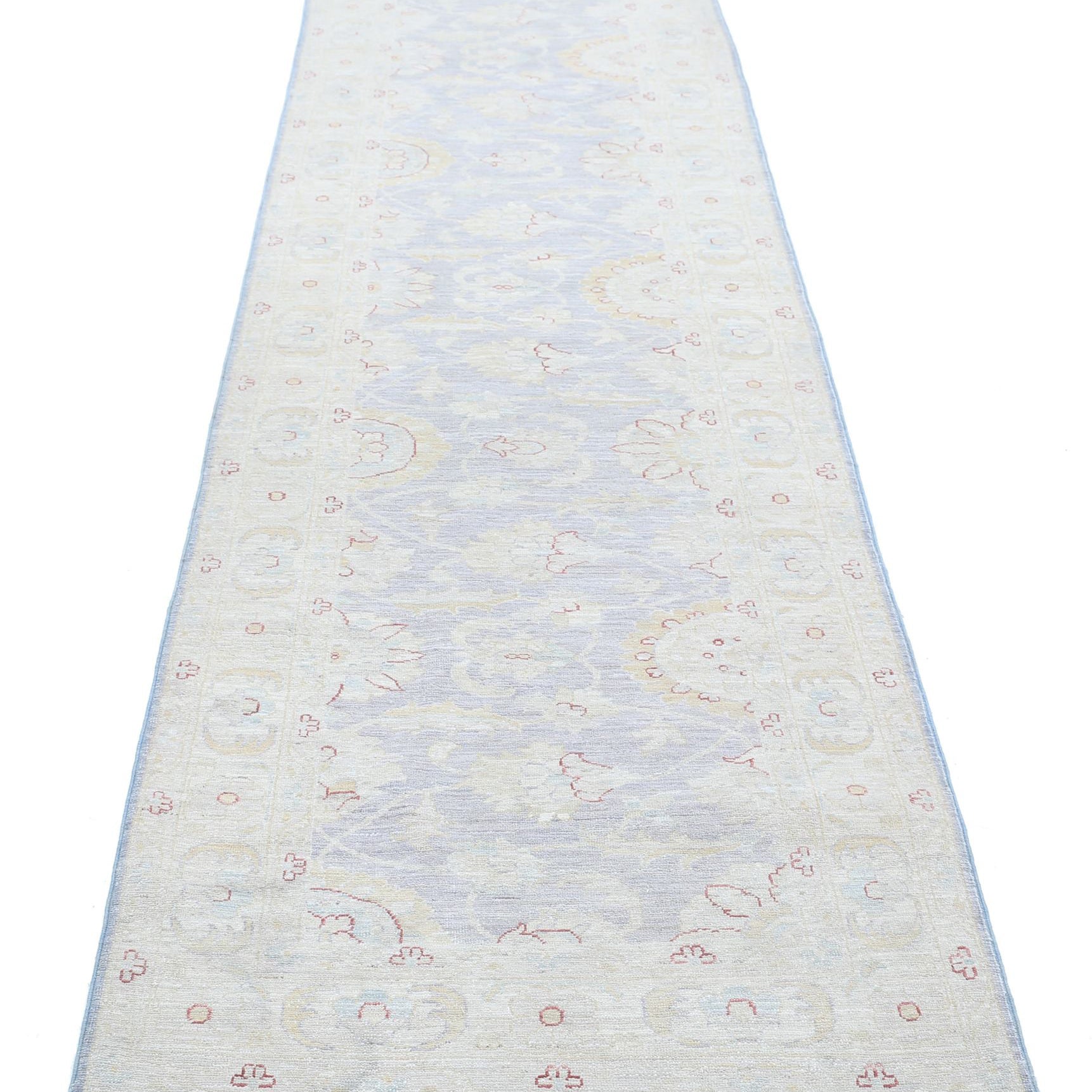 Alfombra de lana fina Serenity anudada a mano - 2'9'' x 10'9''