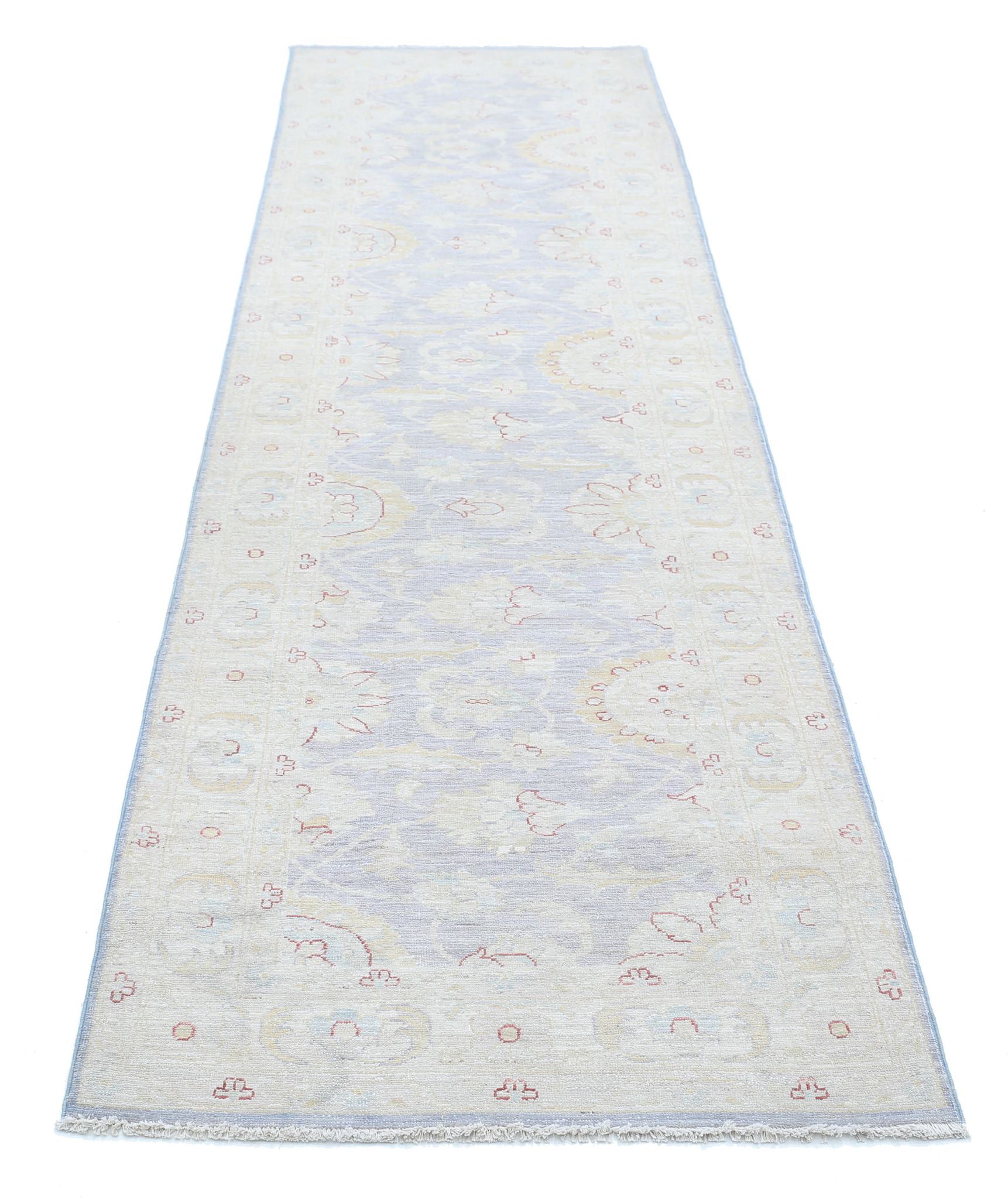 Alfombra de lana fina Serenity anudada a mano - 2'9'' x 10'9''