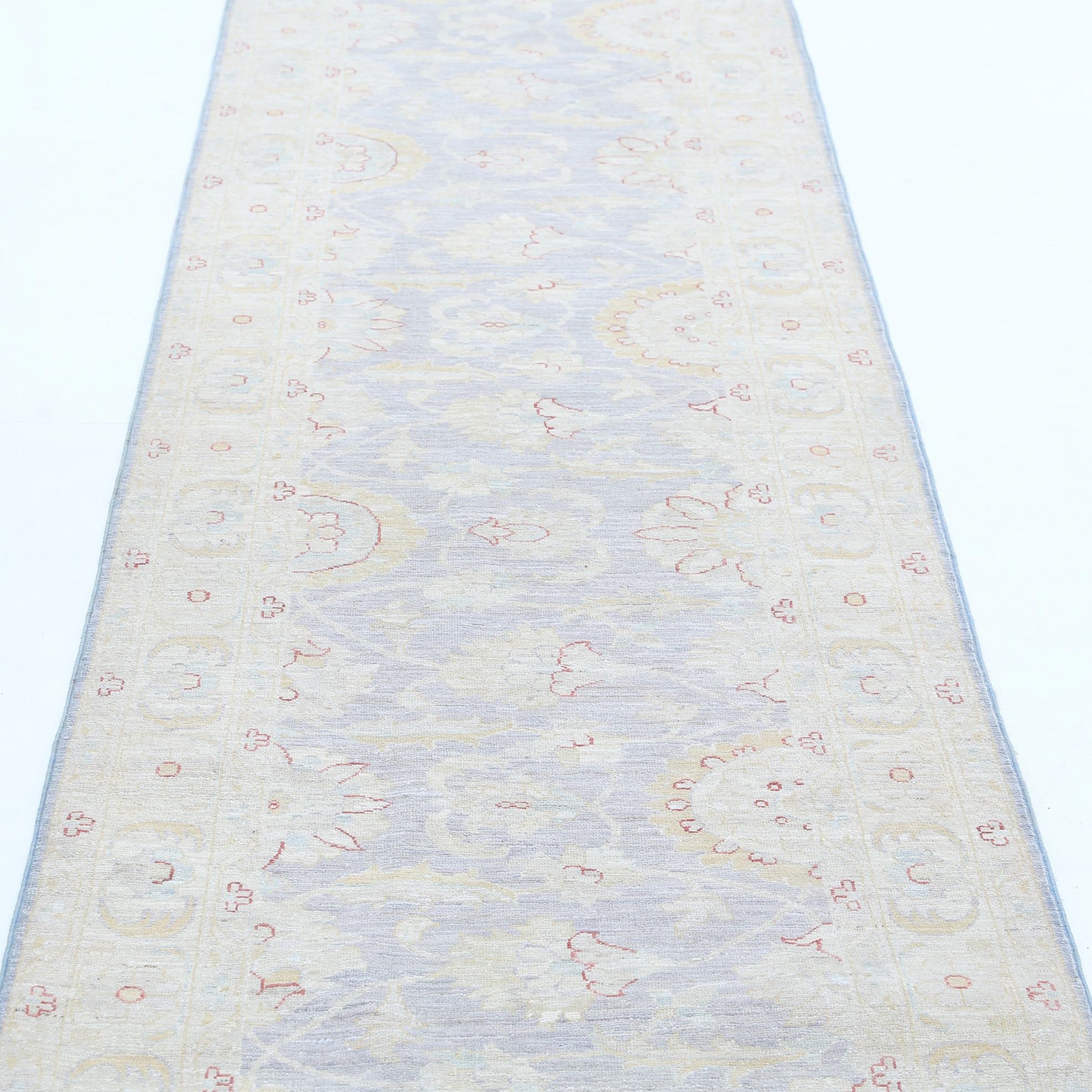 Alfombra de lana fina Serenity anudada a mano - 2'9'' x 10'9''
