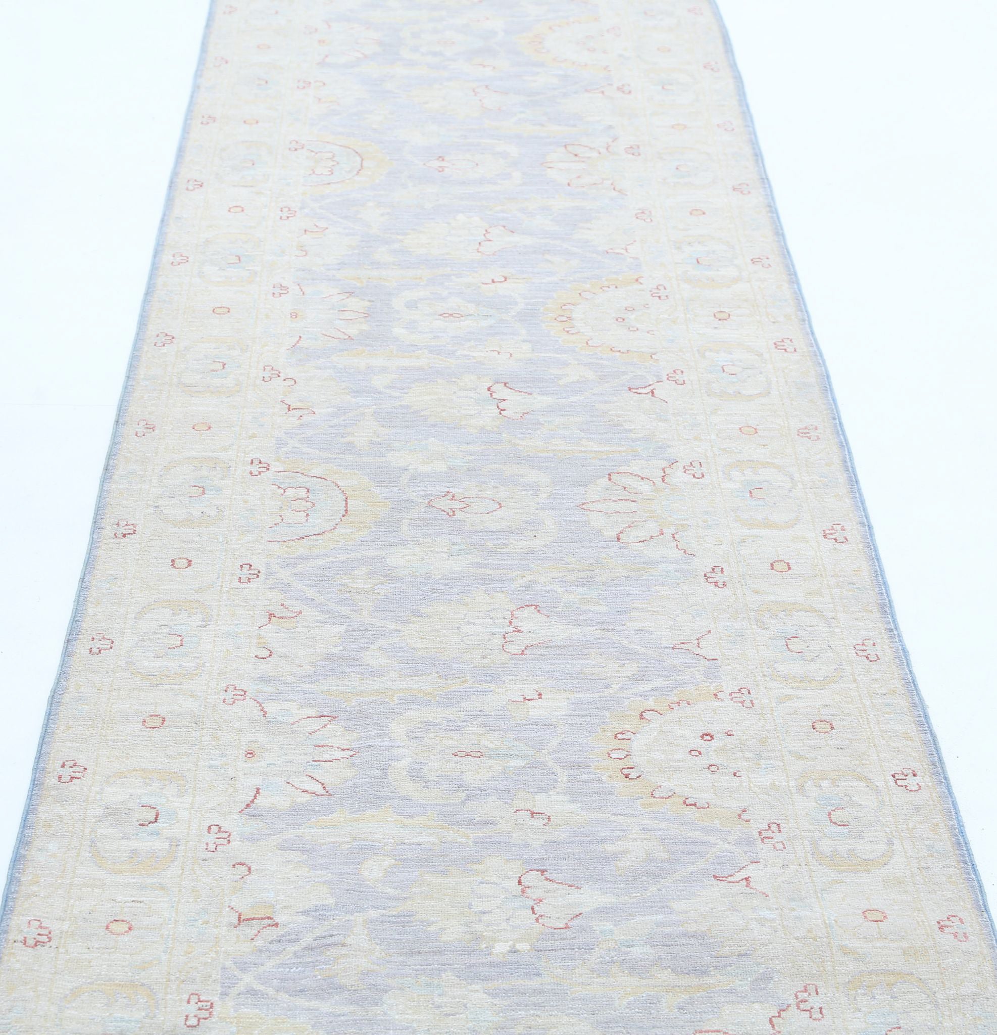 Alfombra de lana fina Serenity anudada a mano - 2'9'' x 10'9''