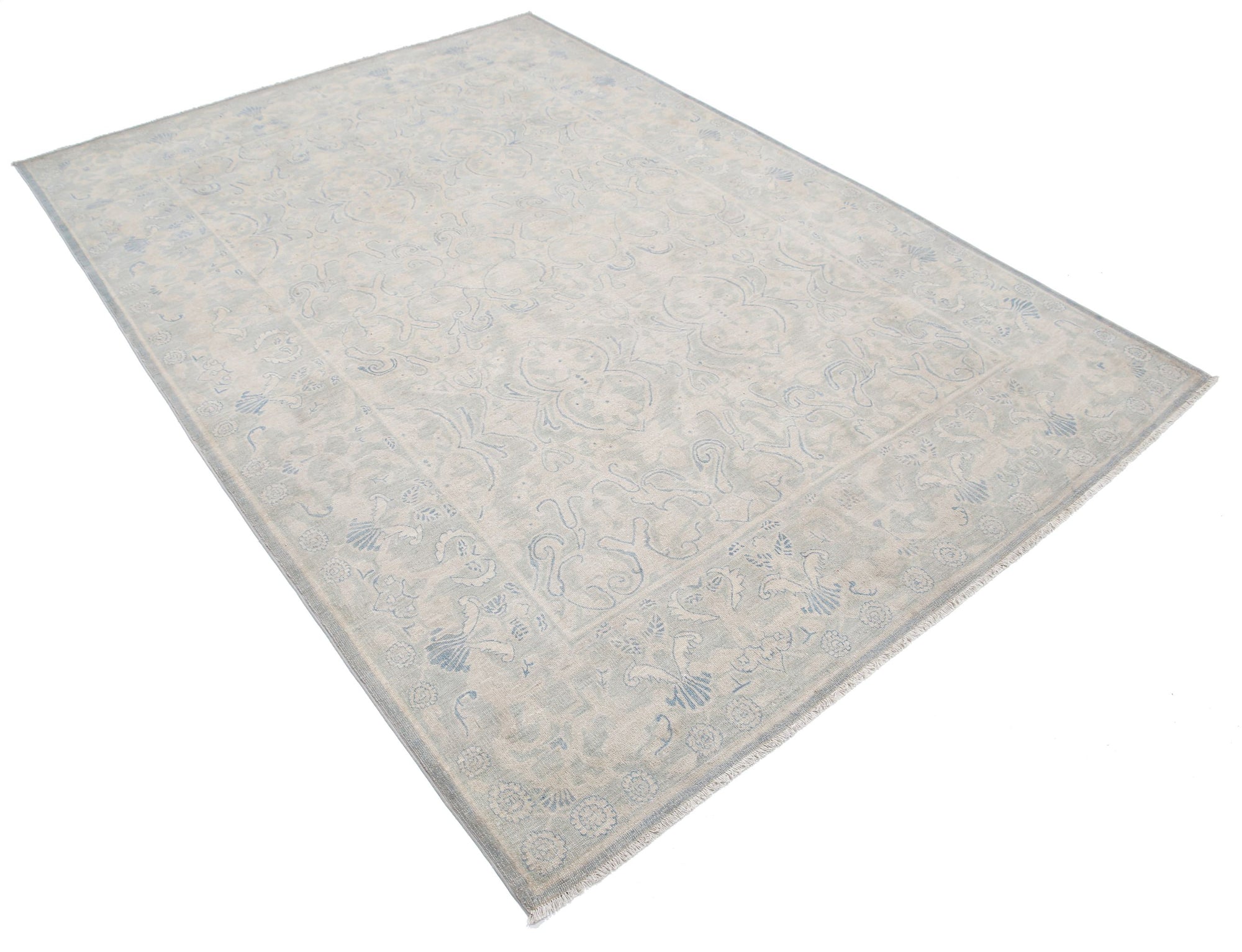 Hand Knotted Fine Serenity Wool Rug - 5'11'' x 8'7''