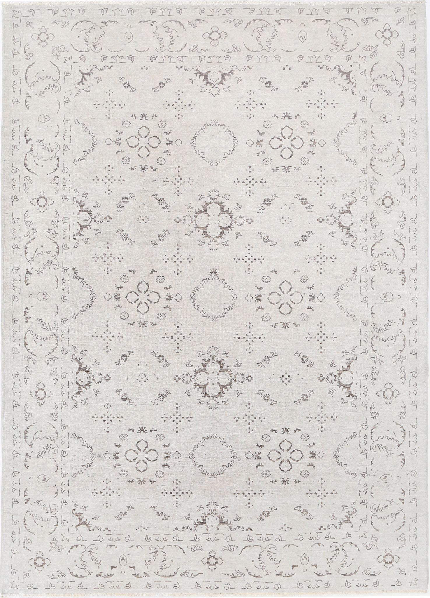 Hand Knotted Fine Serenity Wool Rug - 6'1'' x 7'7''