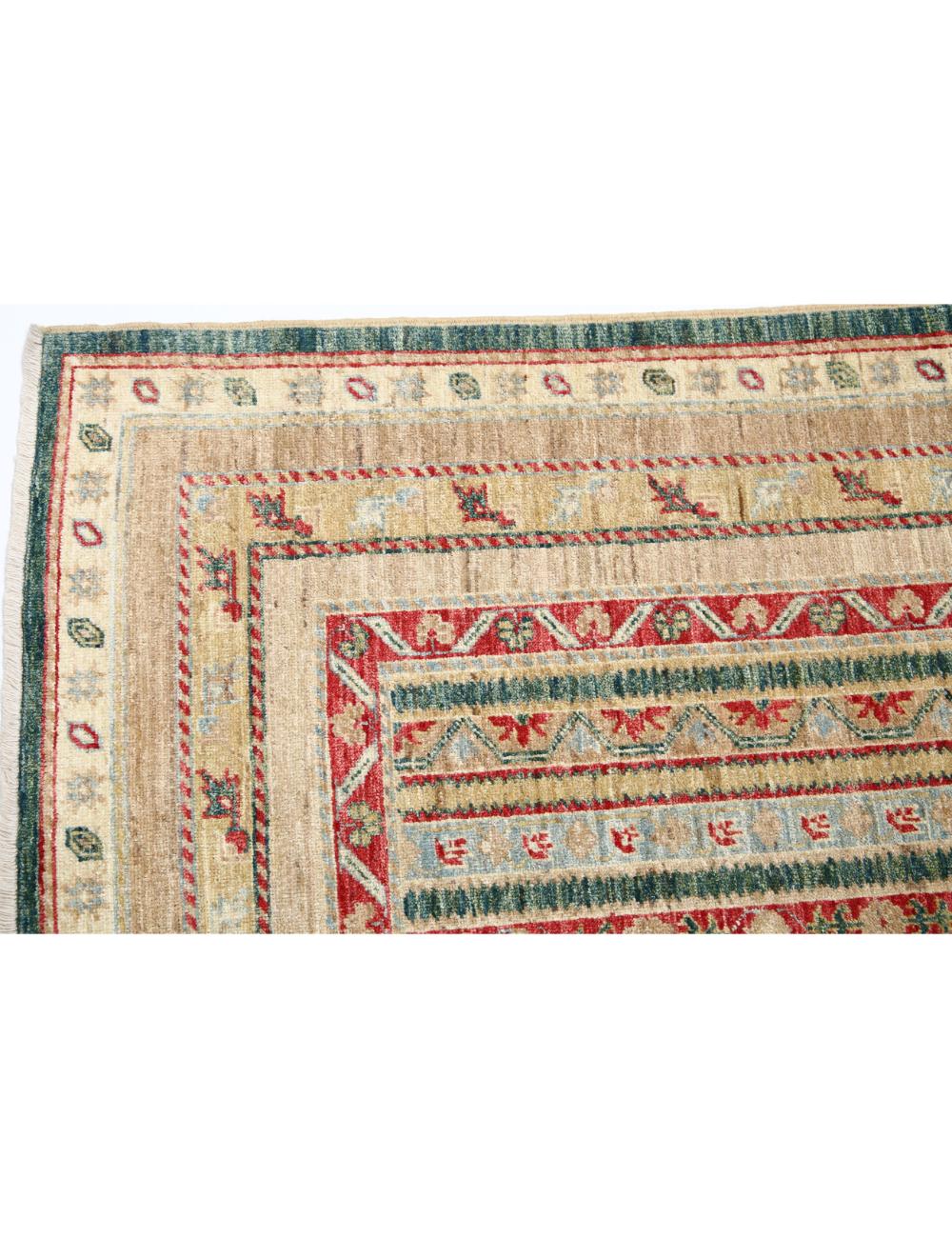 Hand Knotted Shaal Wool Rug - 5'8'' x 7'11'' Arteverk Arteverk Rugs