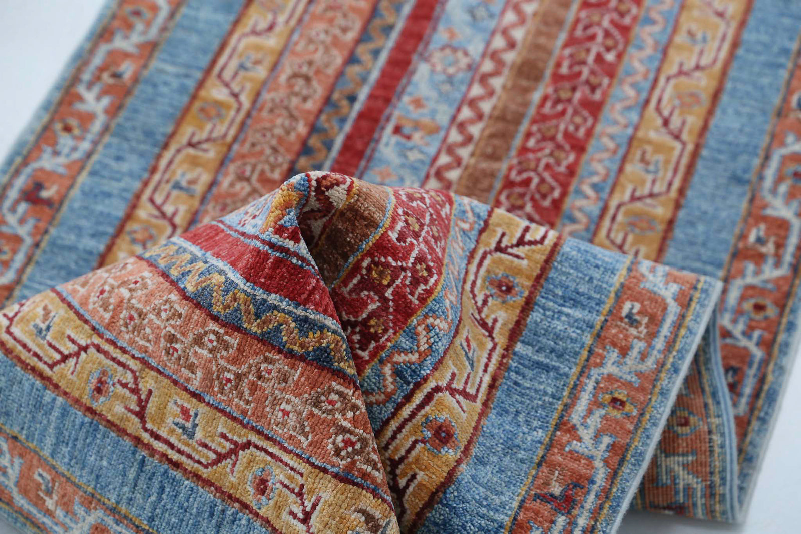 Hand Knotted Shaal Wool Rug - 2'0'' x 5'9''