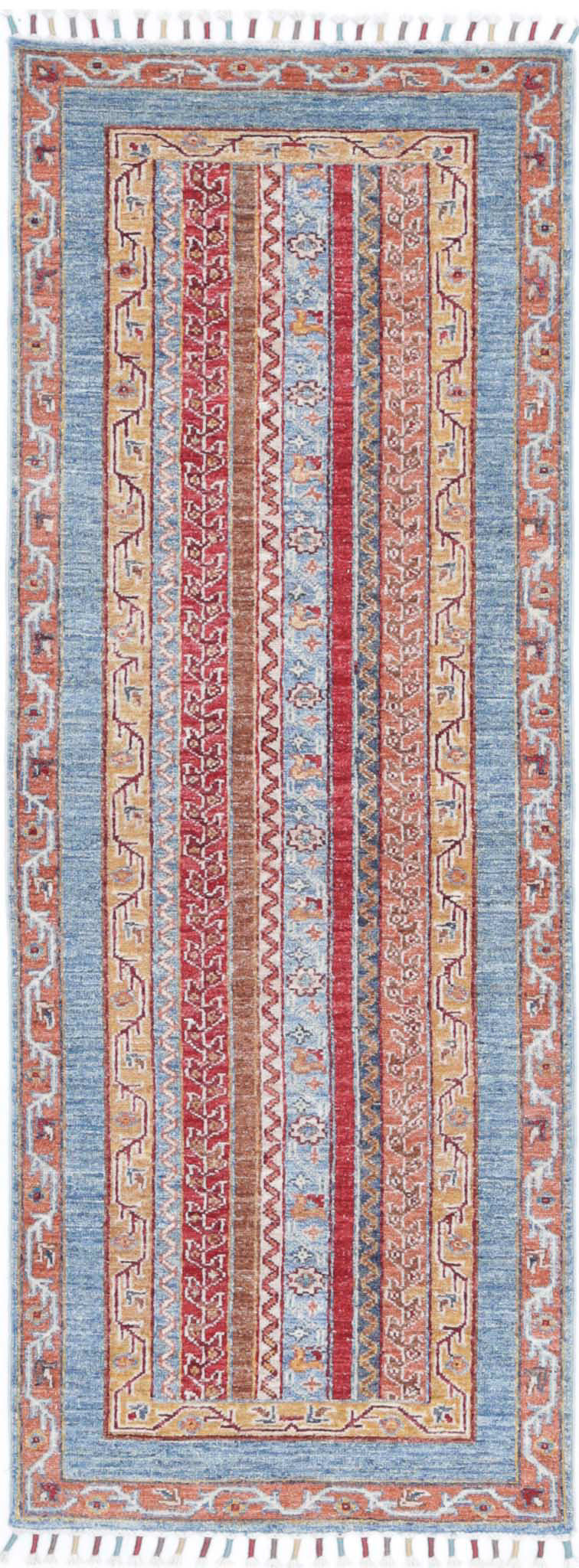 Hand Knotted Shaal Wool Rug - 2'0'' x 5'9''