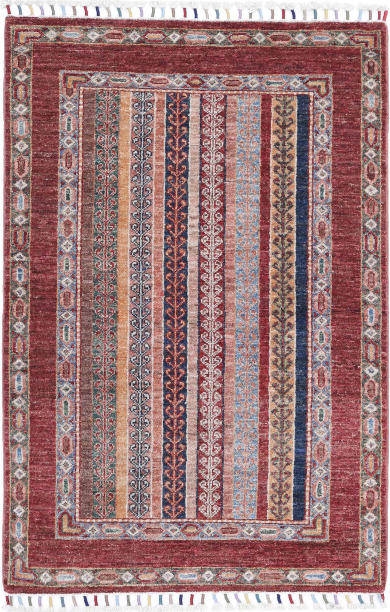 Hand Knotted Shaal Wool Rug - 2'8'' x 4'0''