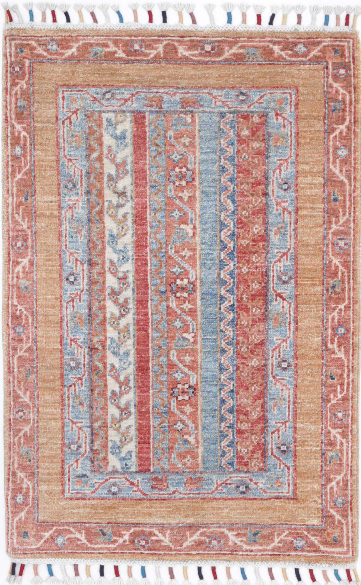 Hand Knotted Shaal Wool Rug - 2'0'' x 3'0''