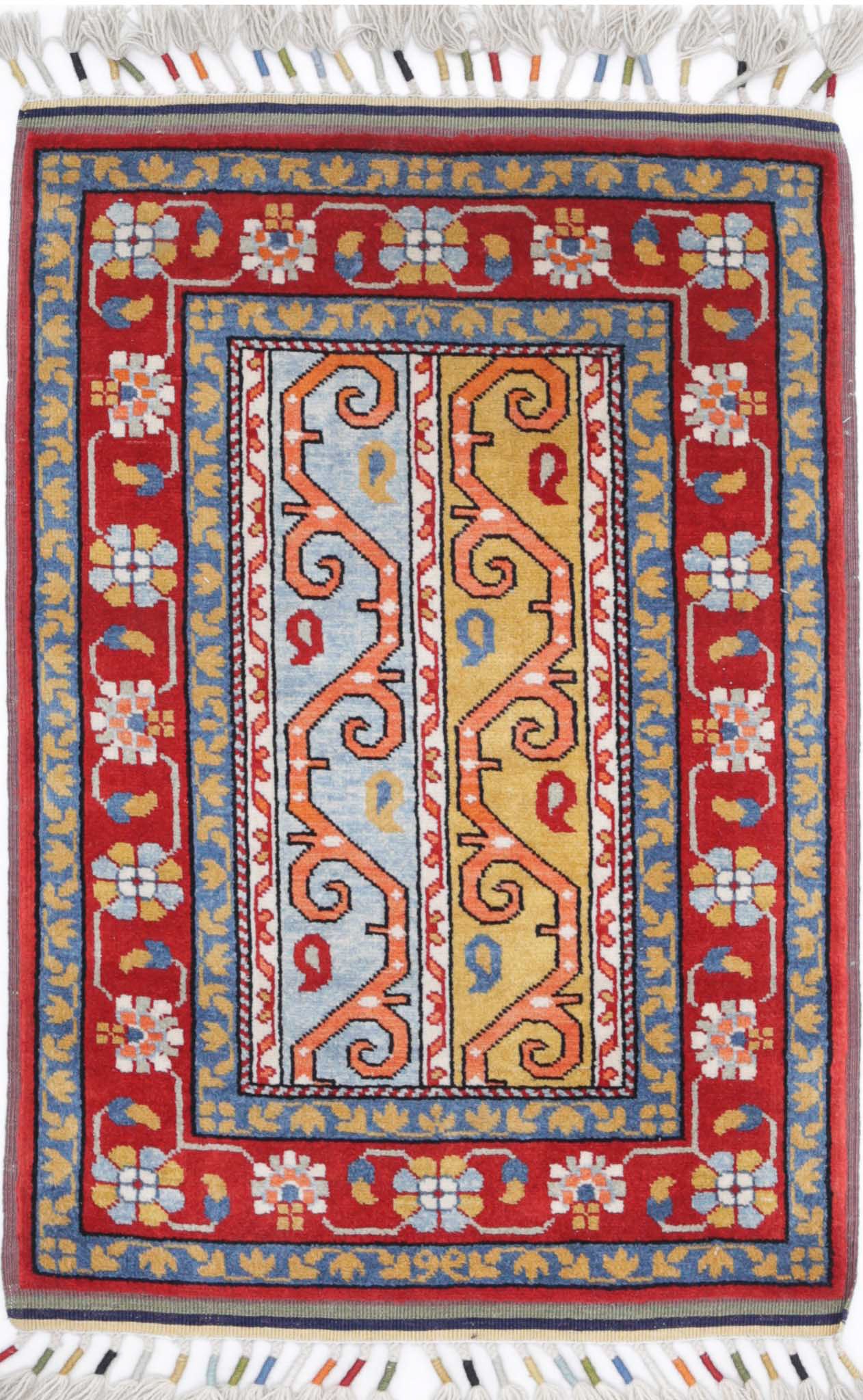 Hand Knotted Shaal Wool Rug - 2'0'' x 2'11''