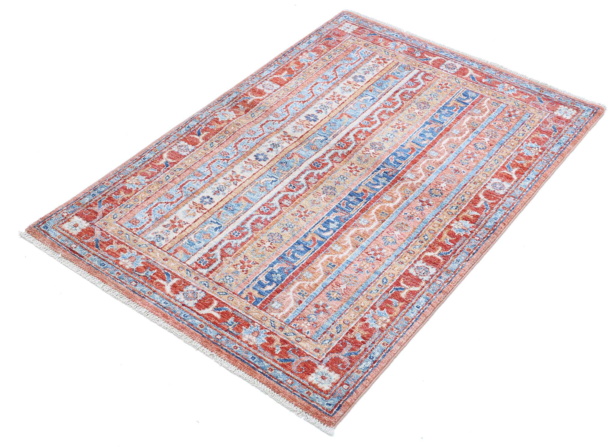 Alfombra de lana Shaal anudada a mano - 2'8'' x 3'11''