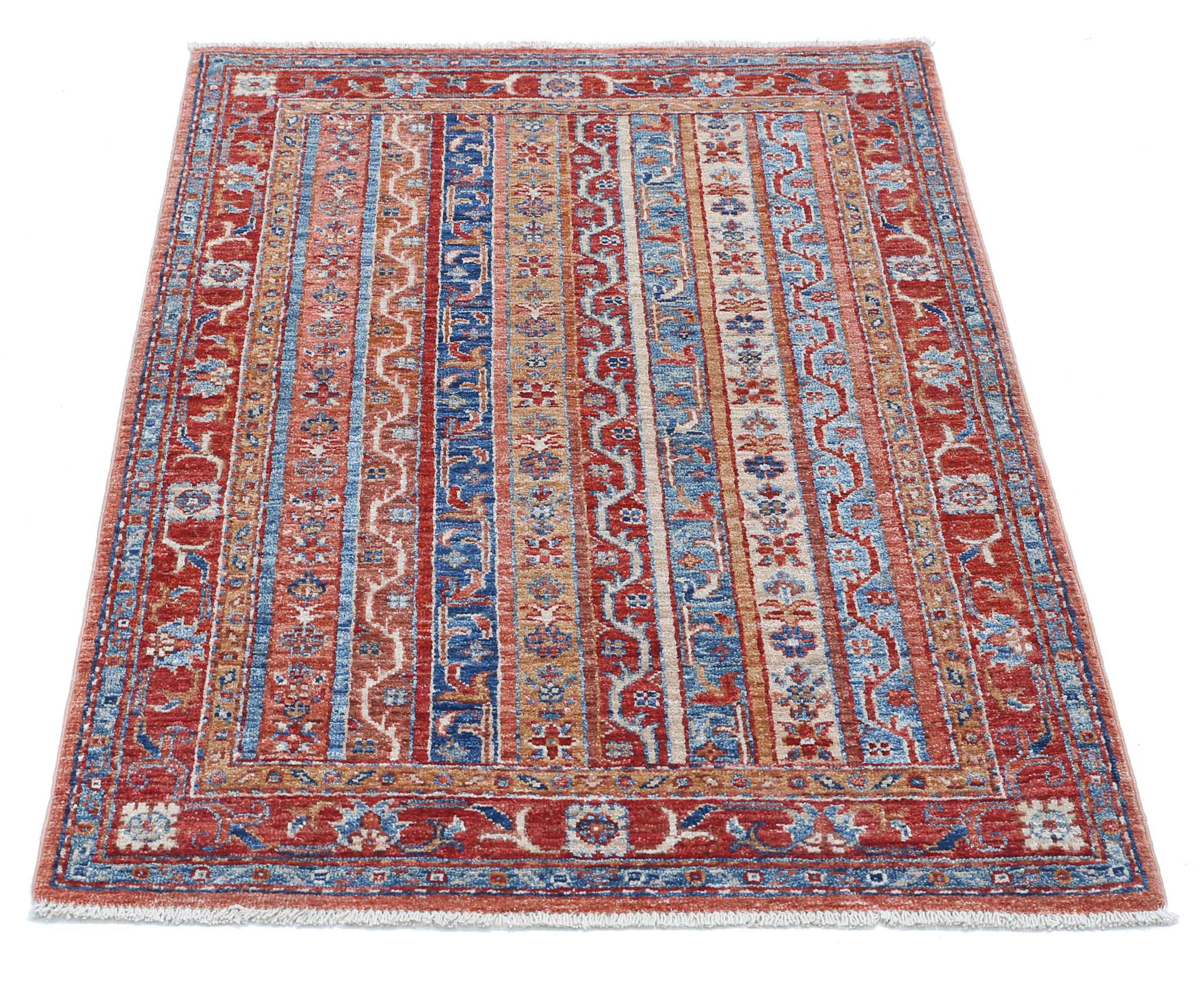 Alfombra de lana Shaal anudada a mano - 2'8'' x 3'11''
