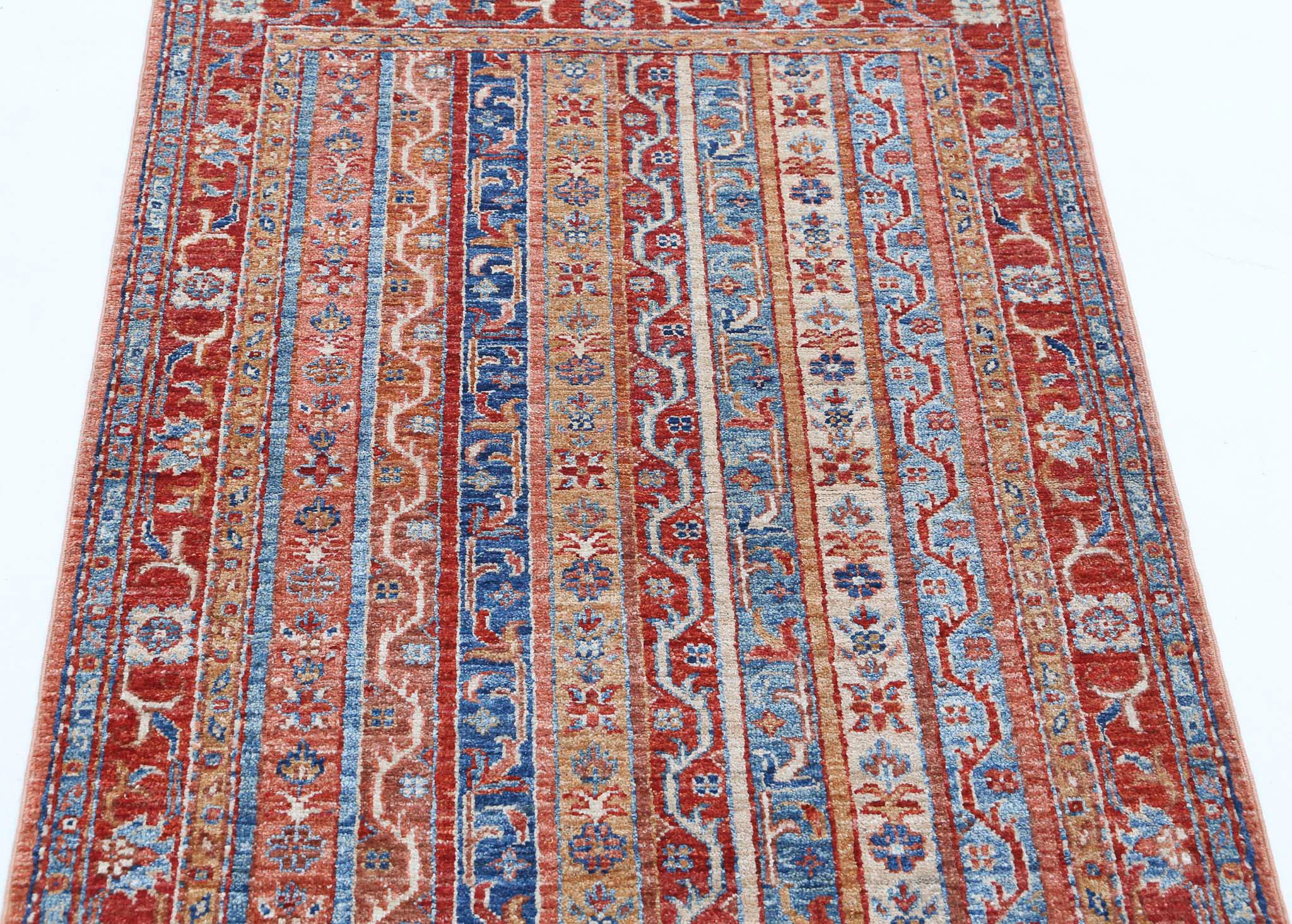 Alfombra de lana Shaal anudada a mano - 2'8'' x 3'11''