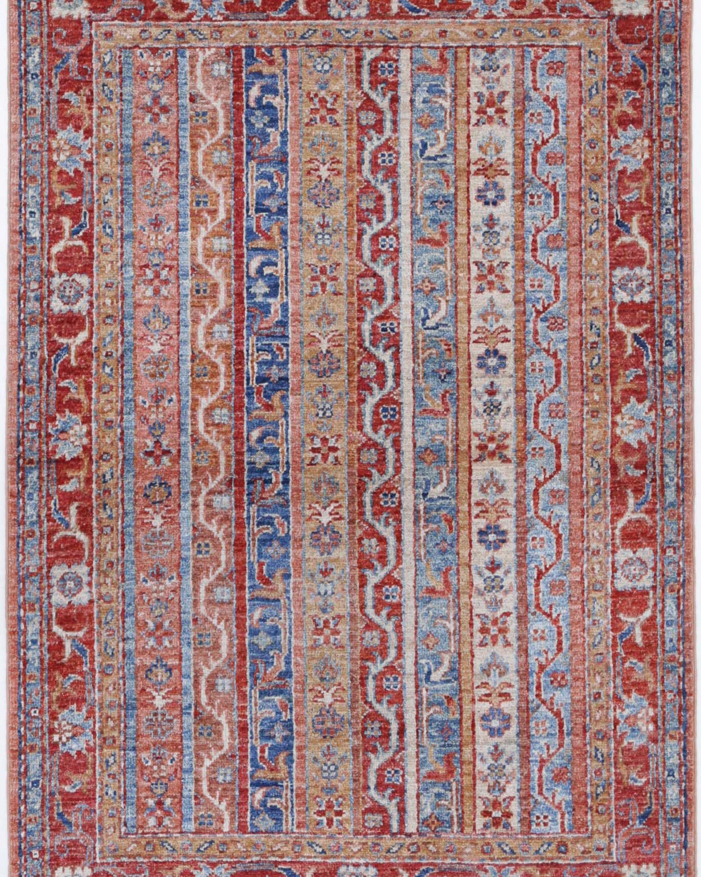 Alfombra de lana Shaal anudada a mano - 2'8'' x 3'11''