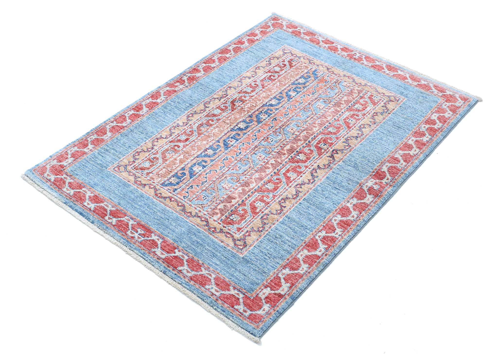 Alfombra de lana Shaal anudada a mano - 2'10'' x 3'9''