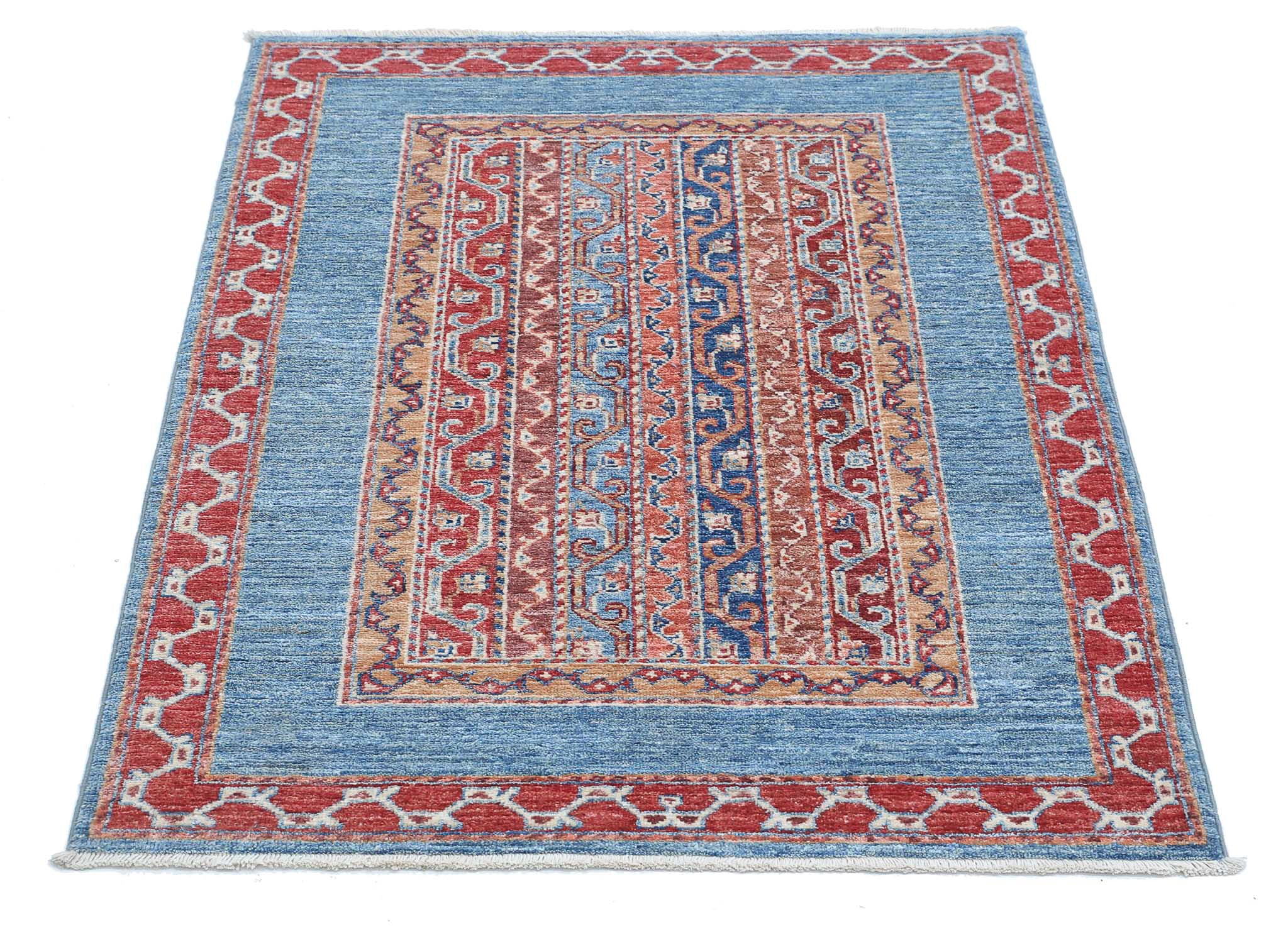 Alfombra de lana Shaal anudada a mano - 2'10'' x 3'9''