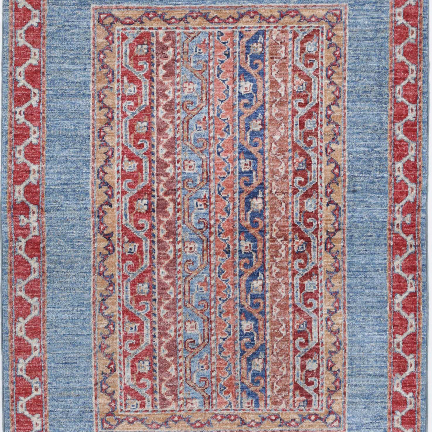 Alfombra de lana Shaal anudada a mano - 2'10'' x 3'9''
