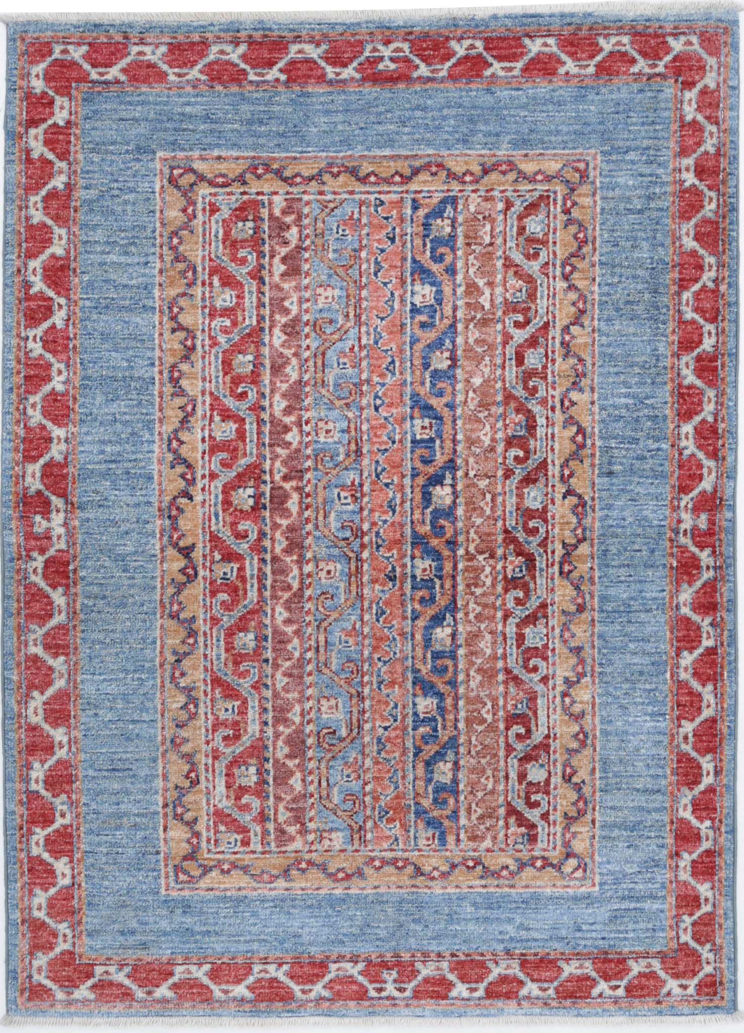 Hand Knotted Shaal Wool Rug - 2'10'' x 3'9''