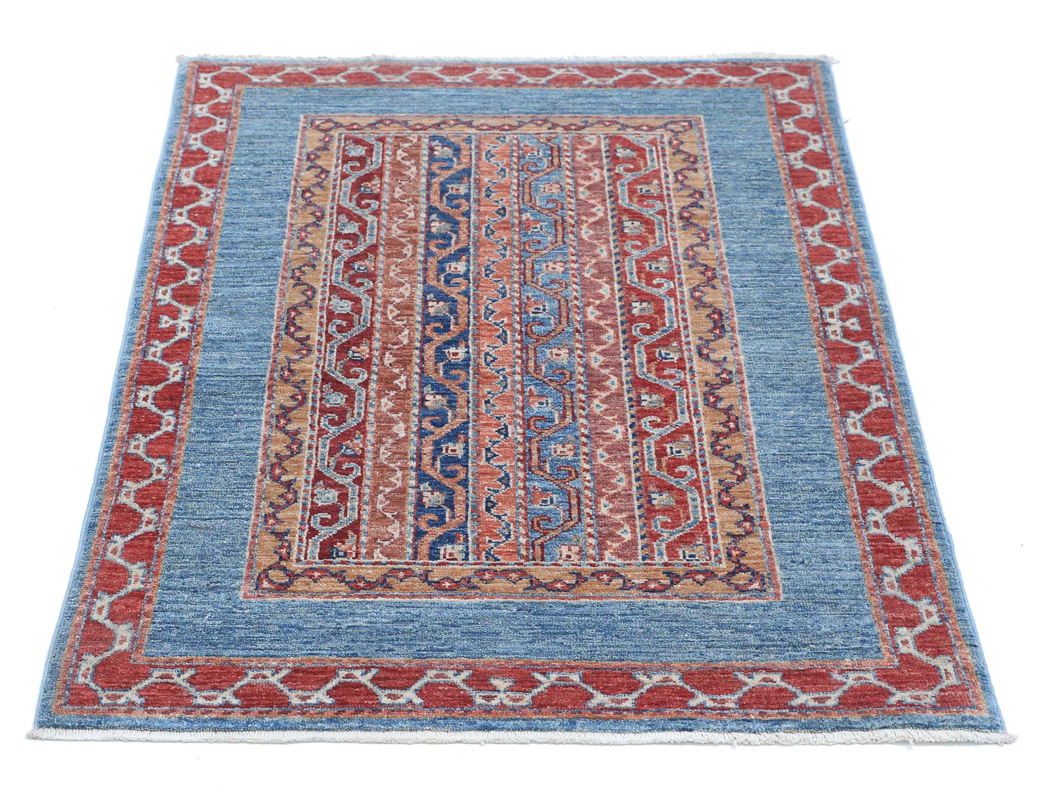 Alfombra de lana Shaal anudada a mano - 2'9'' x 3'9''
