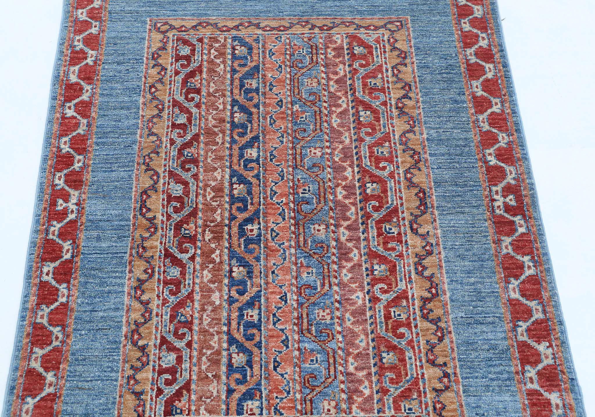 Alfombra de lana Shaal anudada a mano - 2'9'' x 3'9''