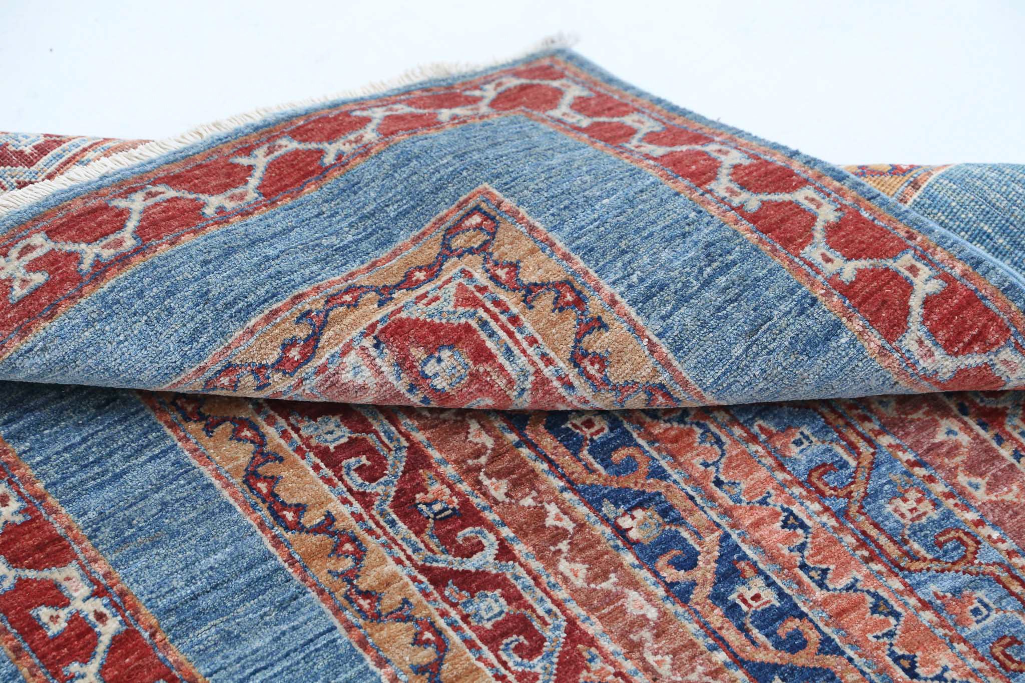 Alfombra de lana Shaal anudada a mano - 2'9'' x 3'9''