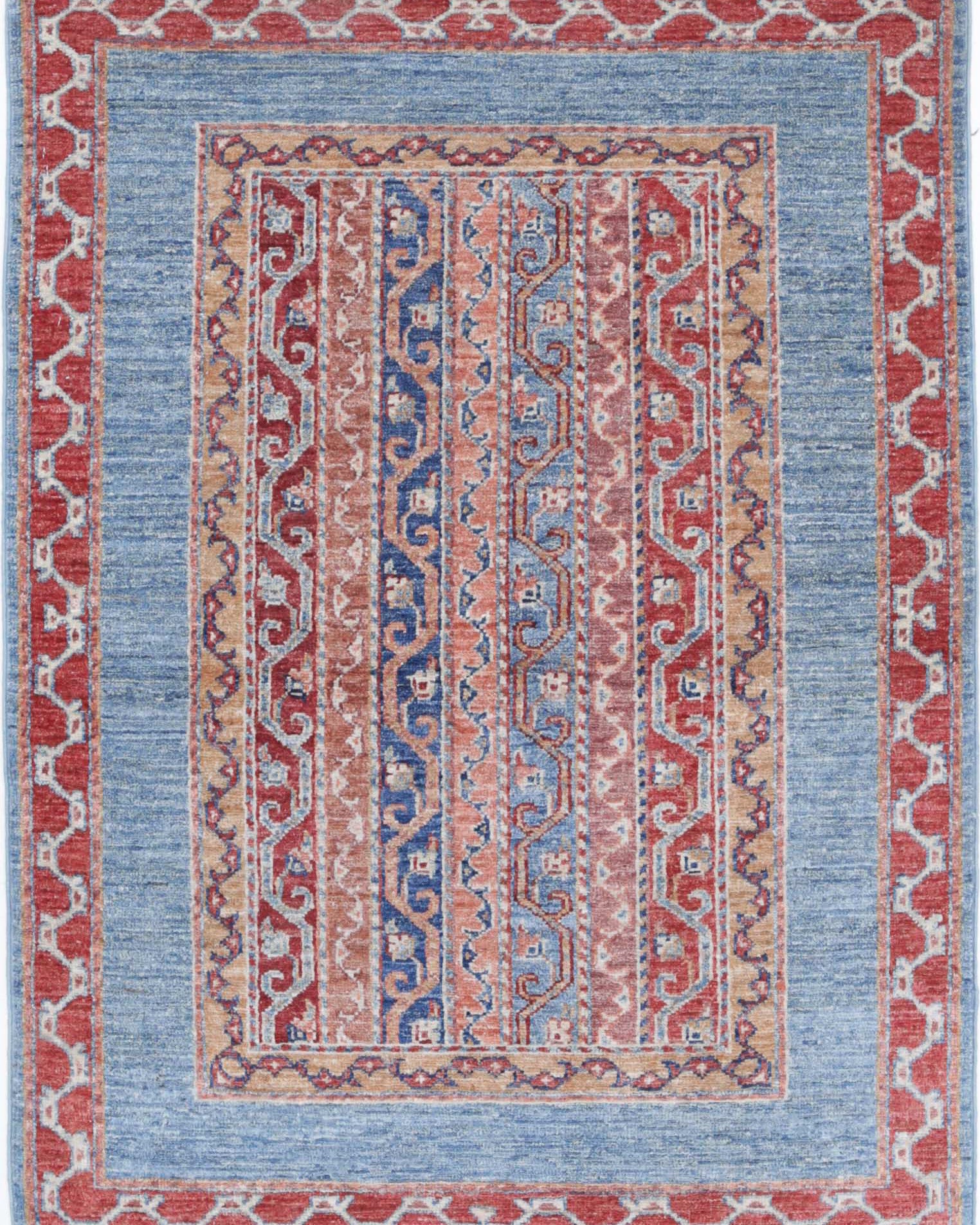 Alfombra de lana Shaal anudada a mano - 2'9'' x 3'9''