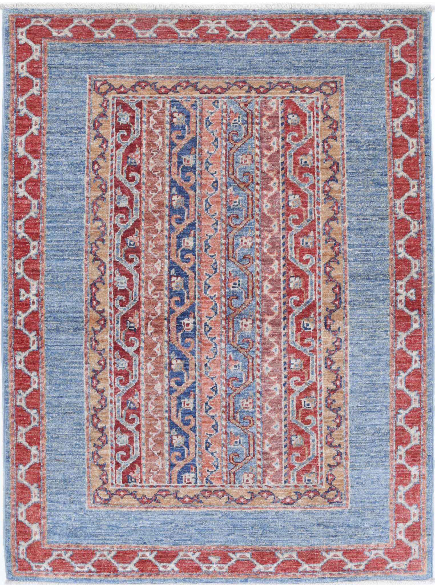 Hand Knotted Shaal Wool Rug - 2'9'' x 3'9''