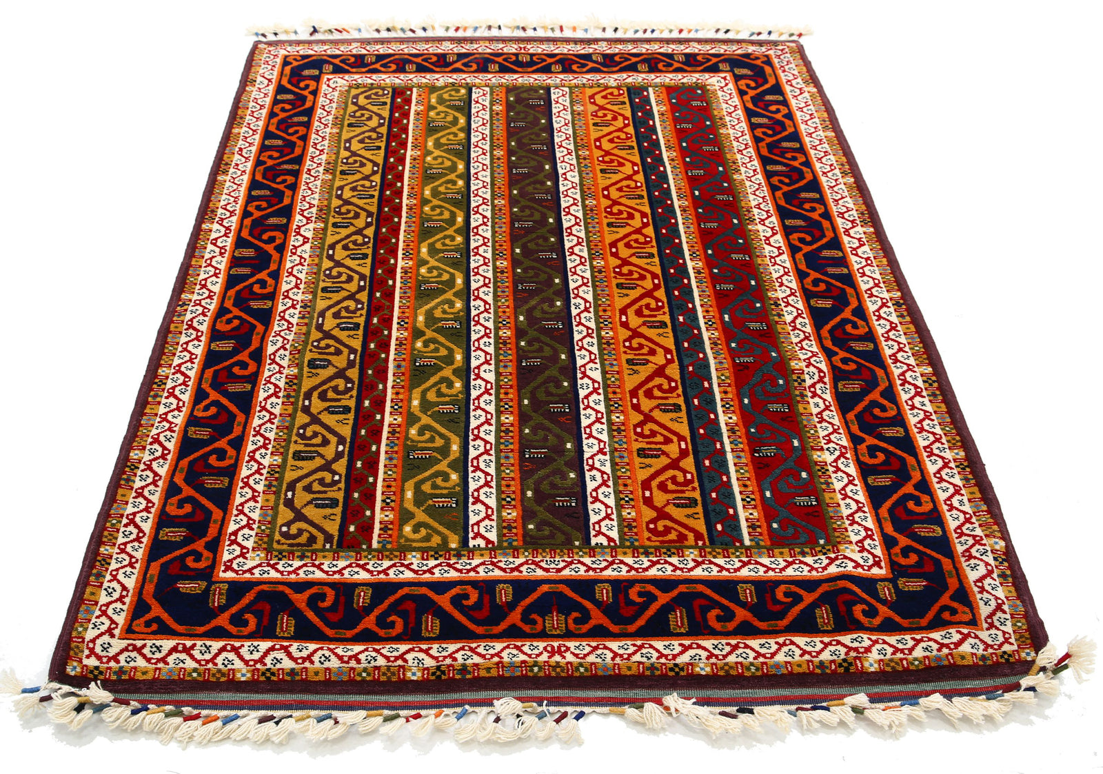 Hand Knotted Shaal Wool Rug - 4'6'' x 6'4''