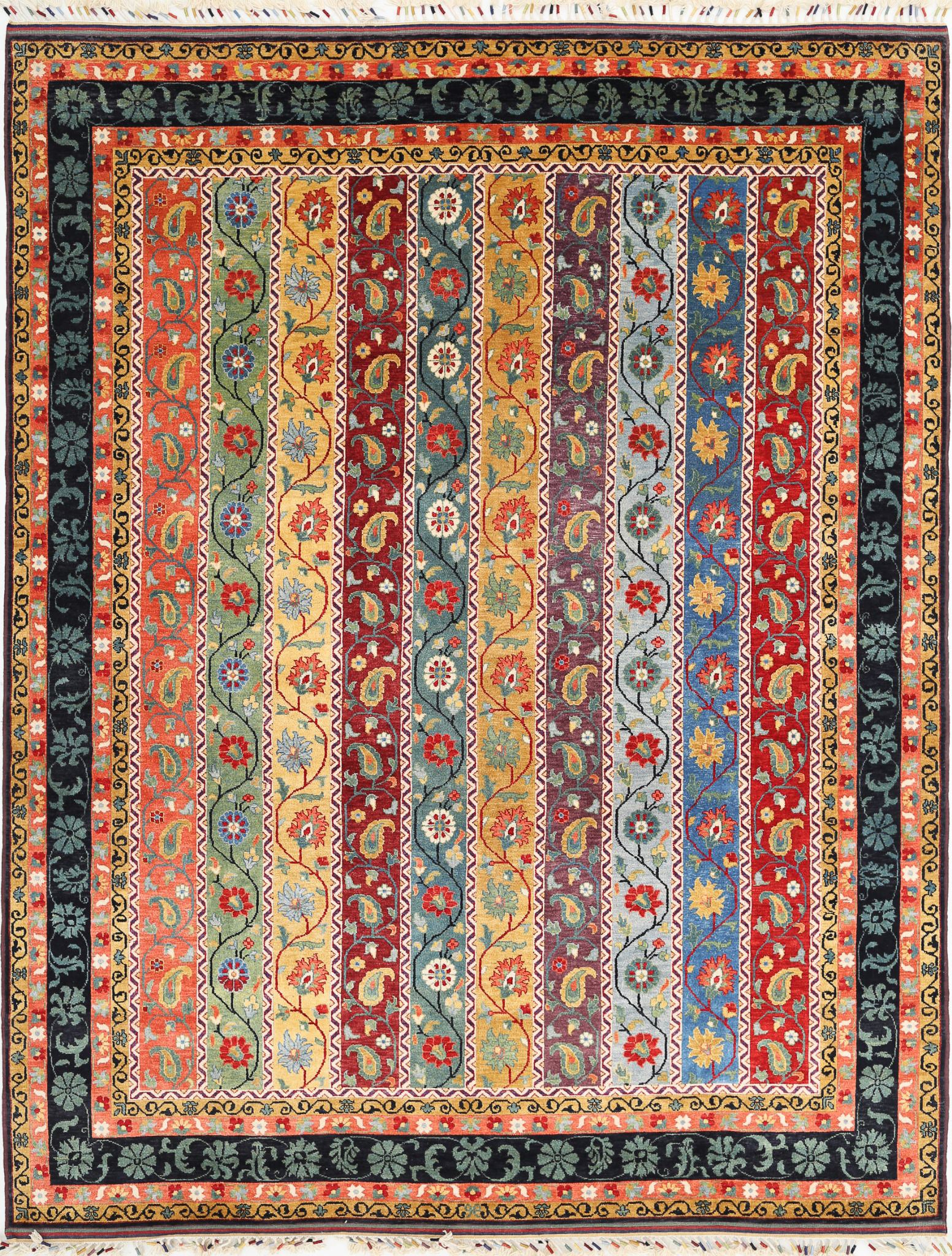 Hand Knotted Shaal Wool Rug - 8'0'' x 10'5''