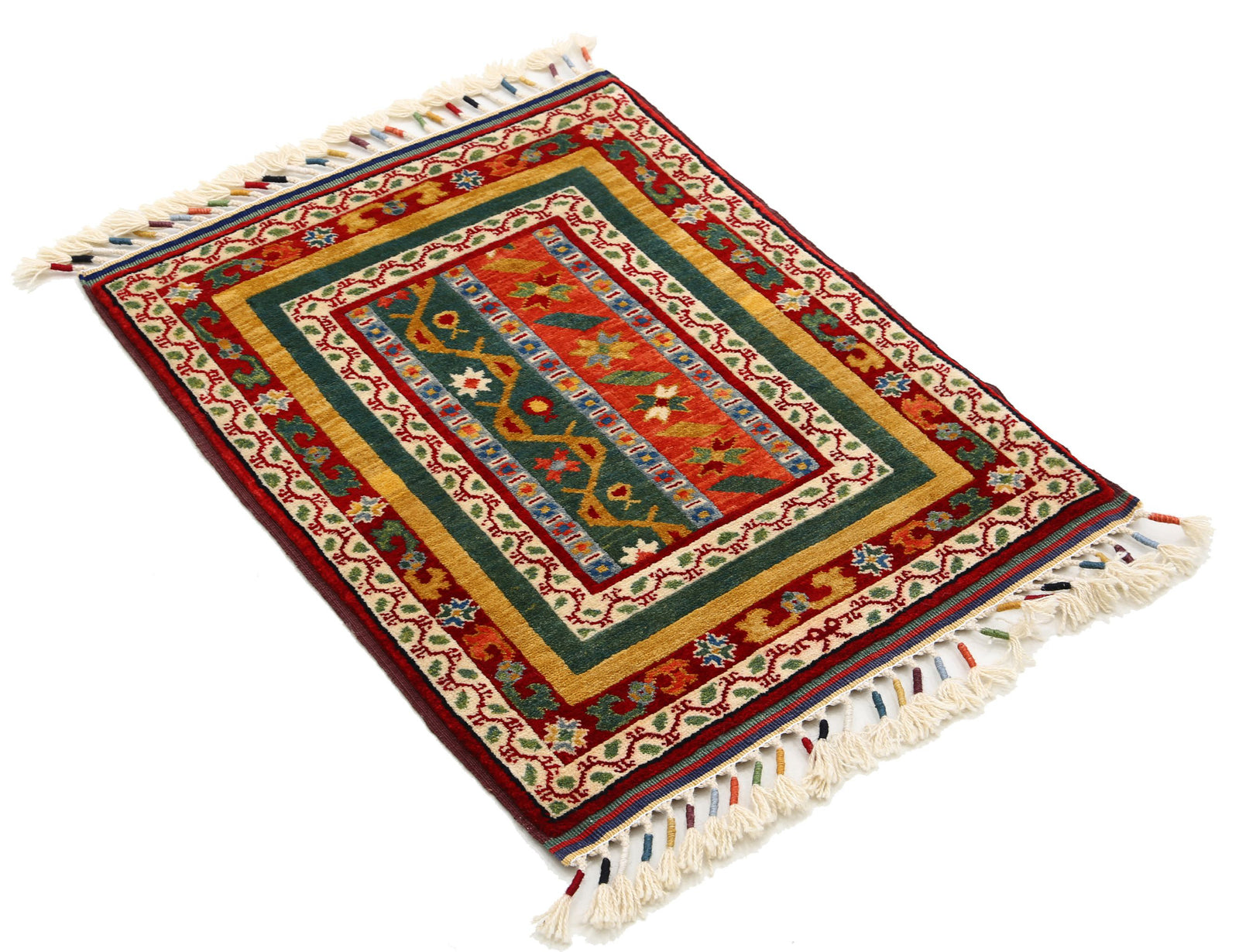 Hand Knotted Shaal Wool Rug - 2'1'' x 2'8''