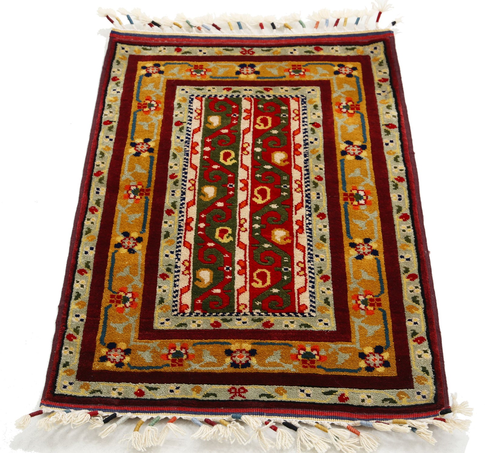 Hand Knotted Shaal Wool Rug - 2'1'' x 3'2''
