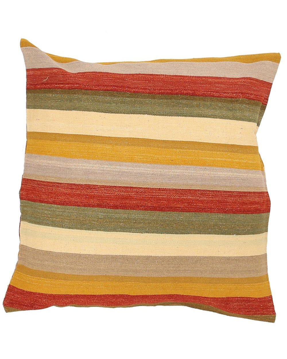 Hand Woven Modern Stripe Wool Pillow - 3'0'' x 3'0''