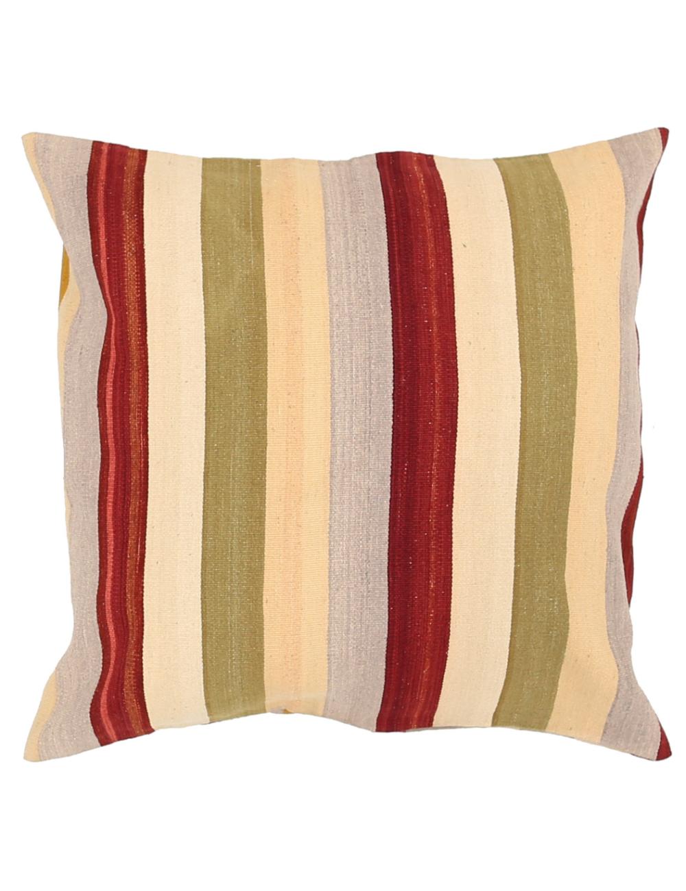 Hand Woven Modern Stripe Wool Pillow - 3&#39;0&#39;&#39; x 3&#39;0&#39;&#39;
