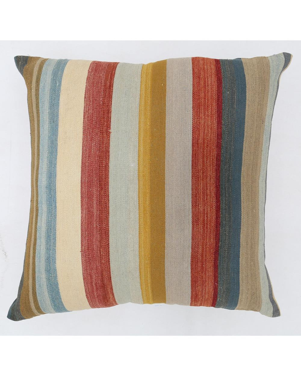 Hand Woven Modern Stripe Wool Pillow - 3'0'' x 3'0''