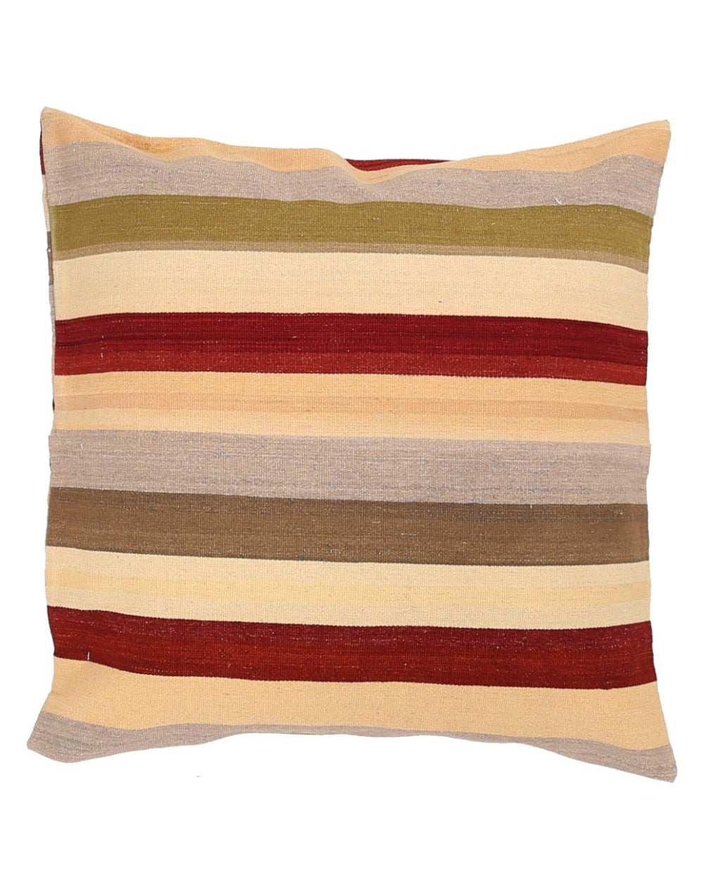 Hand Woven Modern Stripe Wool Pillow - 3'0'' x 3'0''