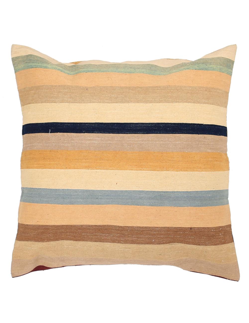 Hand Woven Modern Stripe Wool Pillow - 3&#39;0&#39;&#39; x 3&#39;0&#39;&#39;