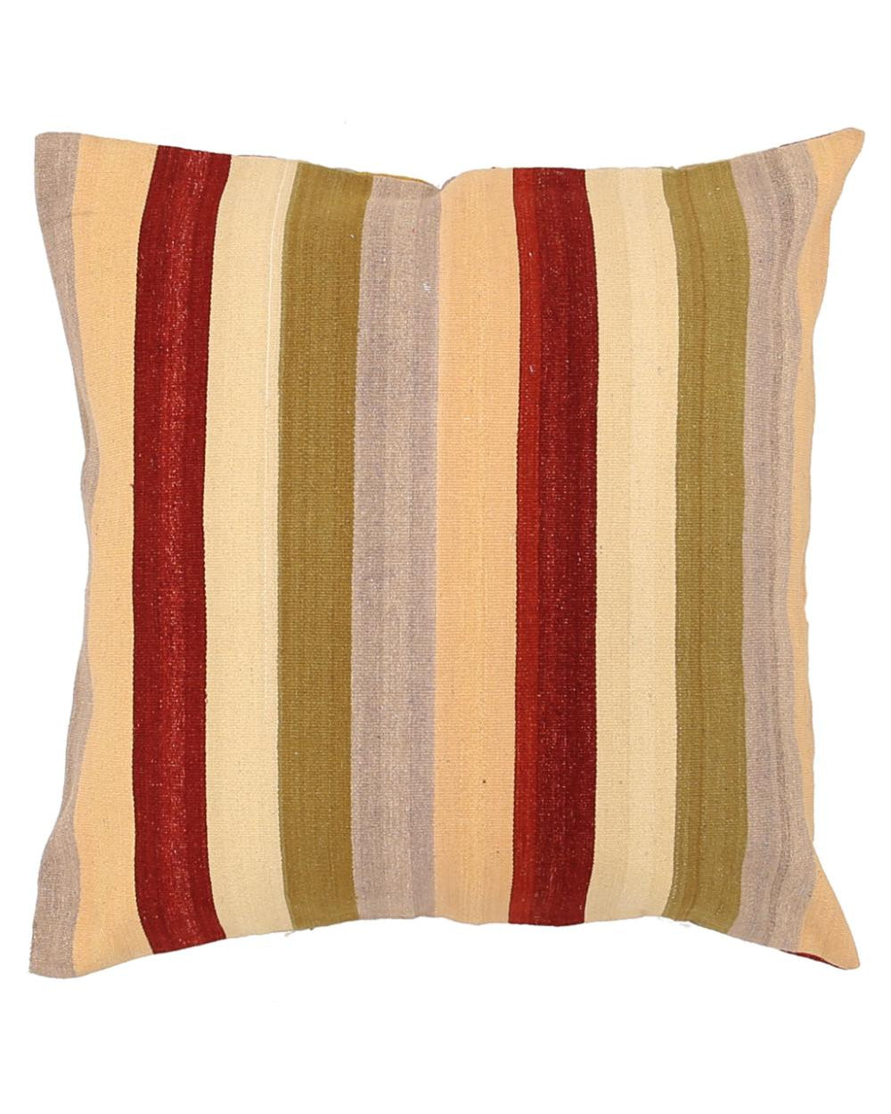 Hand Woven Modern Stripe Wool Pillow - 3'0'' x 3'0''