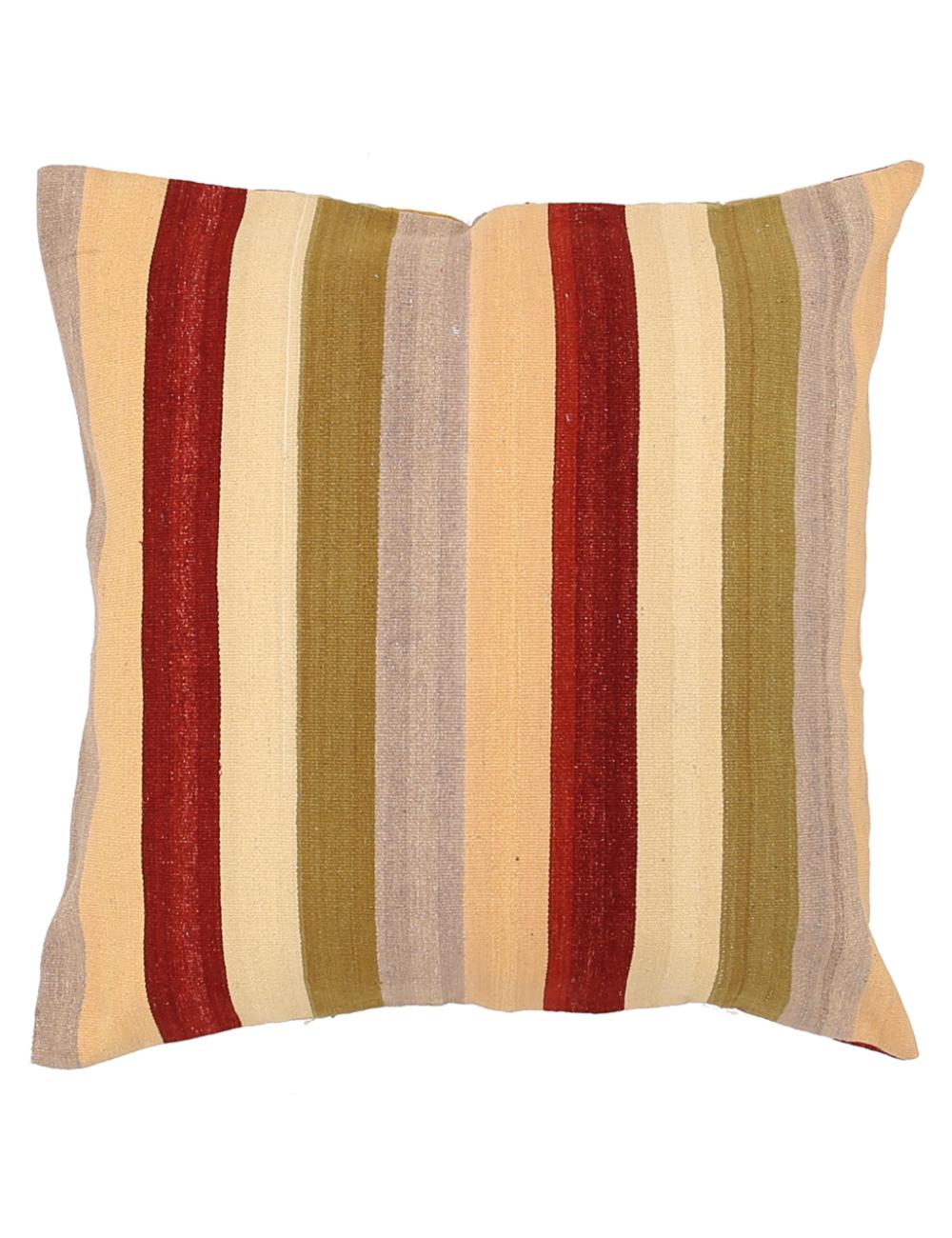 Hand Woven Modern Stripe Wool Pillow - 3&#39;0&#39;&#39; x 3&#39;0&#39;&#39;