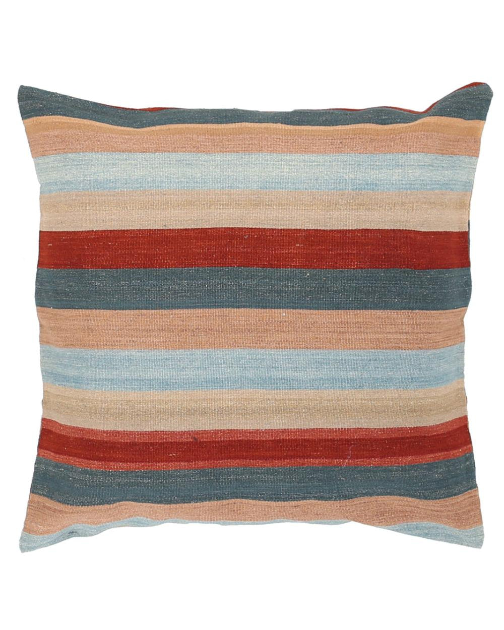 Hand Woven Modern Stripe Wool Pillow - 3'0'' x 3'0''