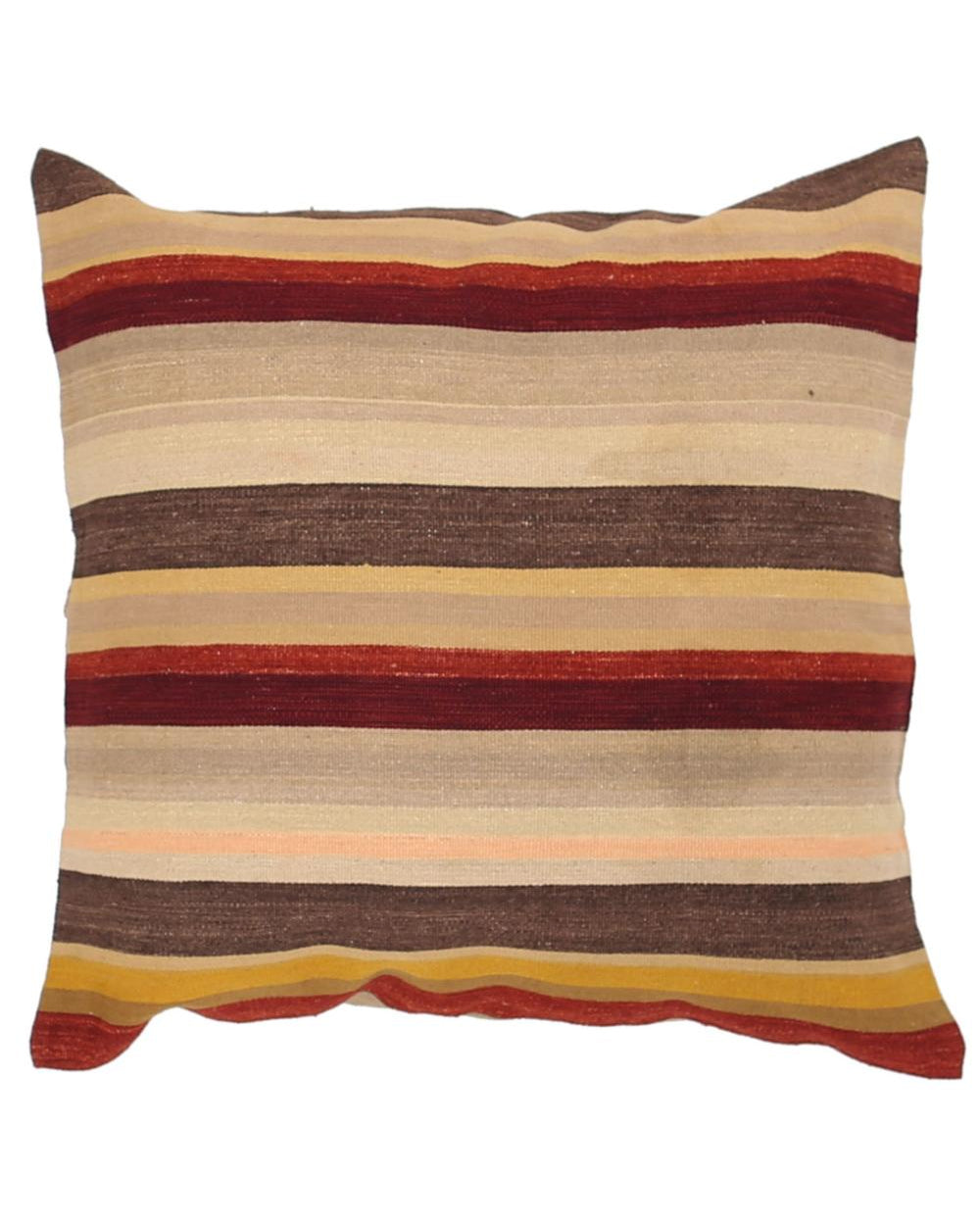 Hand Woven Modern Stripe Wool Pillow - 3'0'' x 3'0''