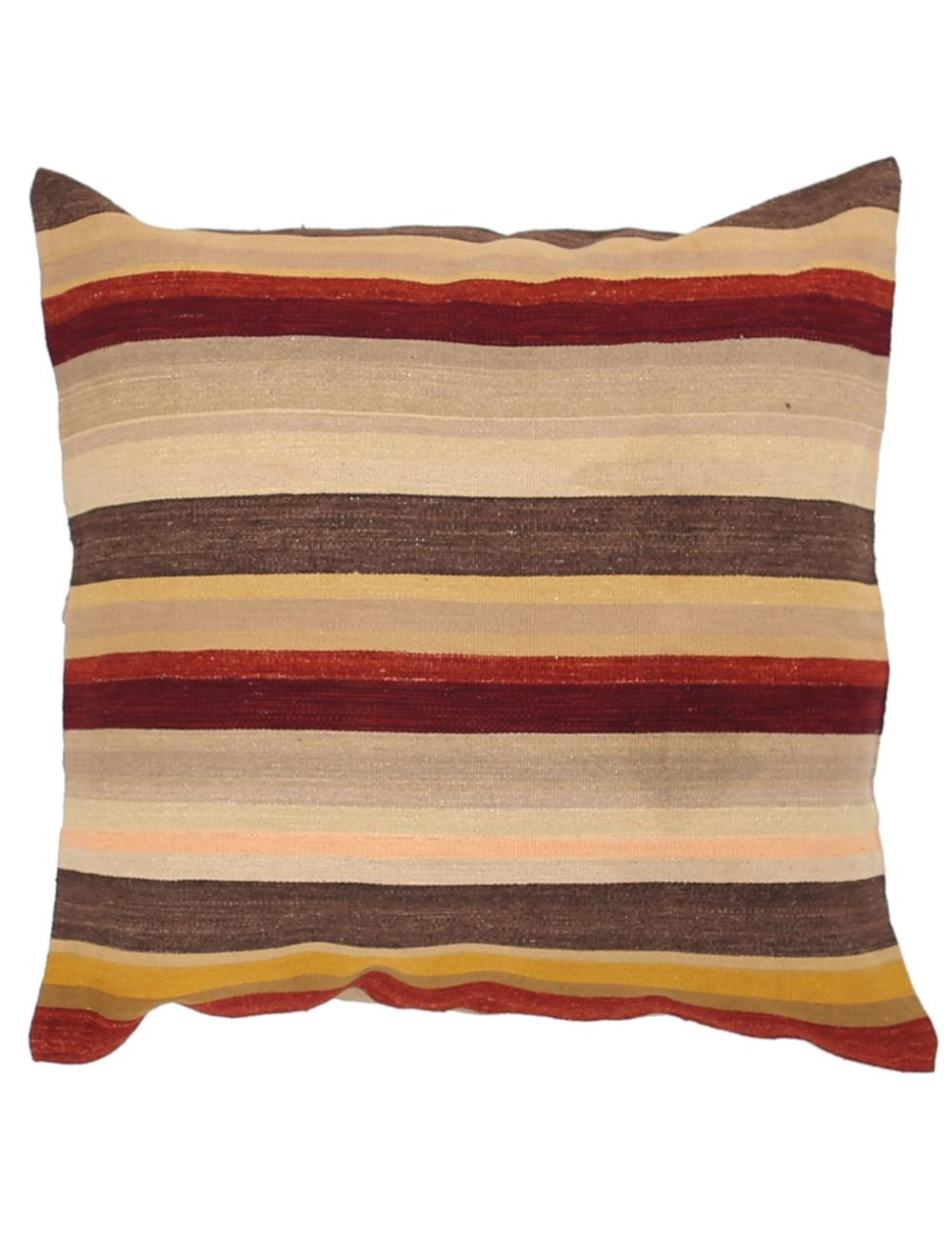 Hand Woven Modern Stripe Wool Pillow - 3&#39;0&#39;&#39; x 3&#39;0&#39;&#39;
