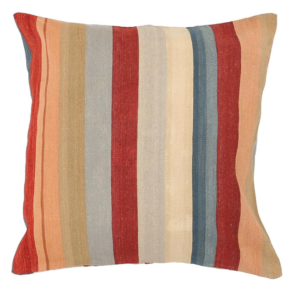 Hand Woven Modern Stripe Wool Pillow - 3'0'' x 3'0''
