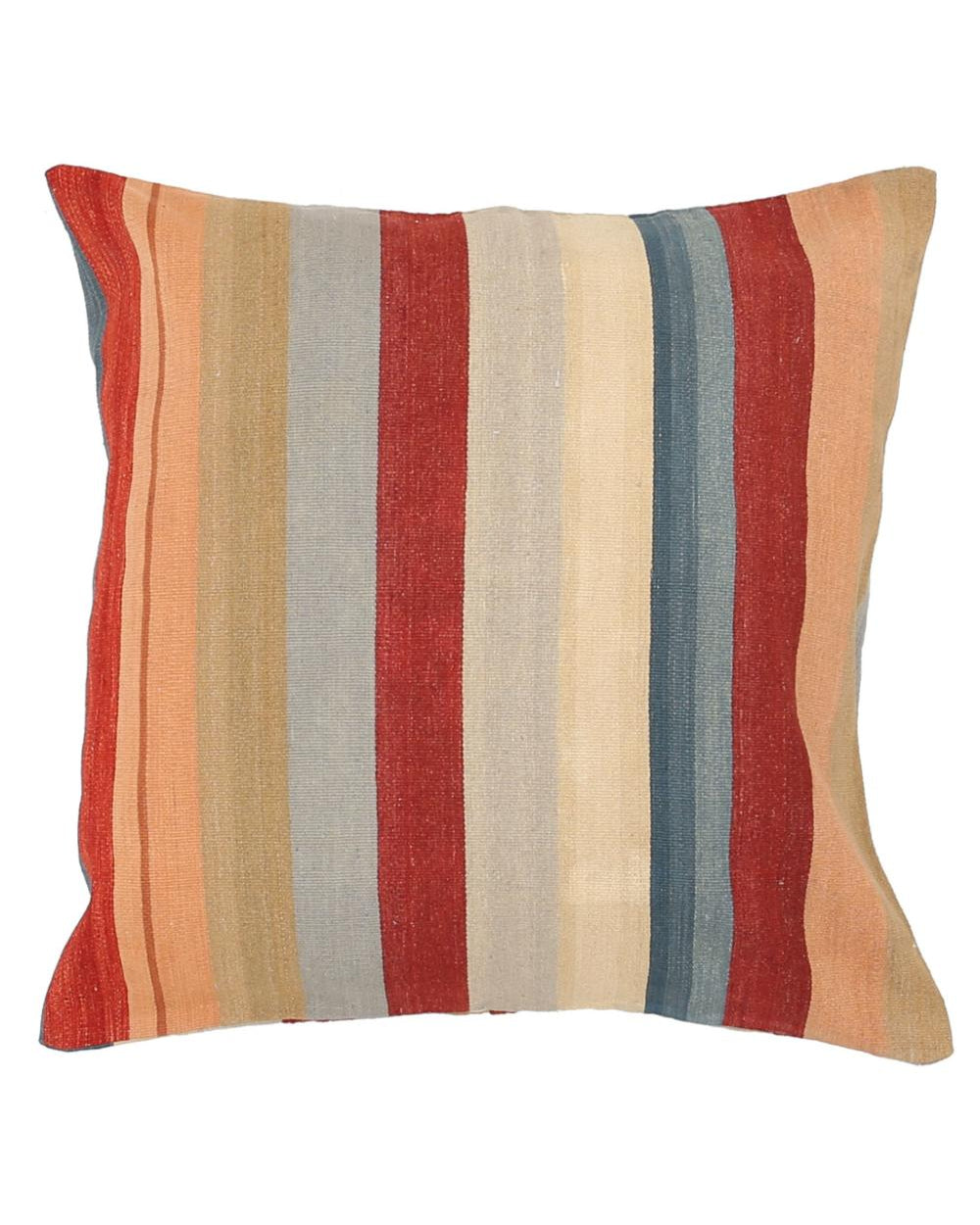Hand Woven Modern Stripe Wool Pillow - 3'0'' x 3'0''