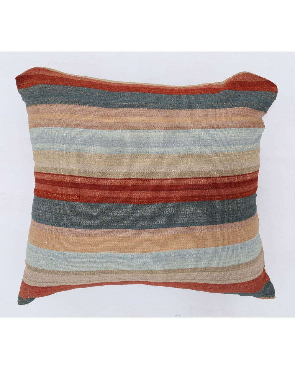 Hand Woven Modern Stripe Wool Pillow - 3'0'' x 3'0''